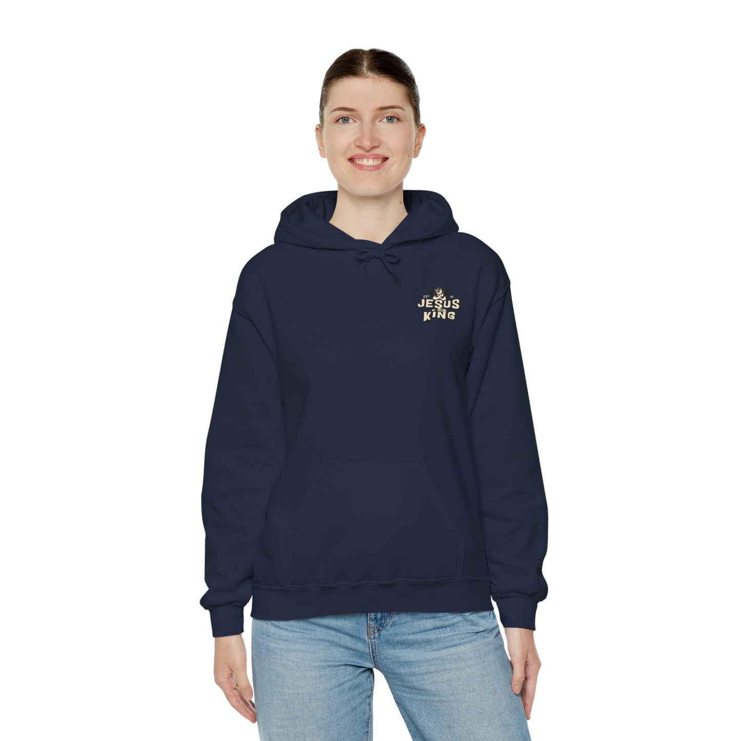 JESUS IS KING Motivational Hooded Sweatshirt