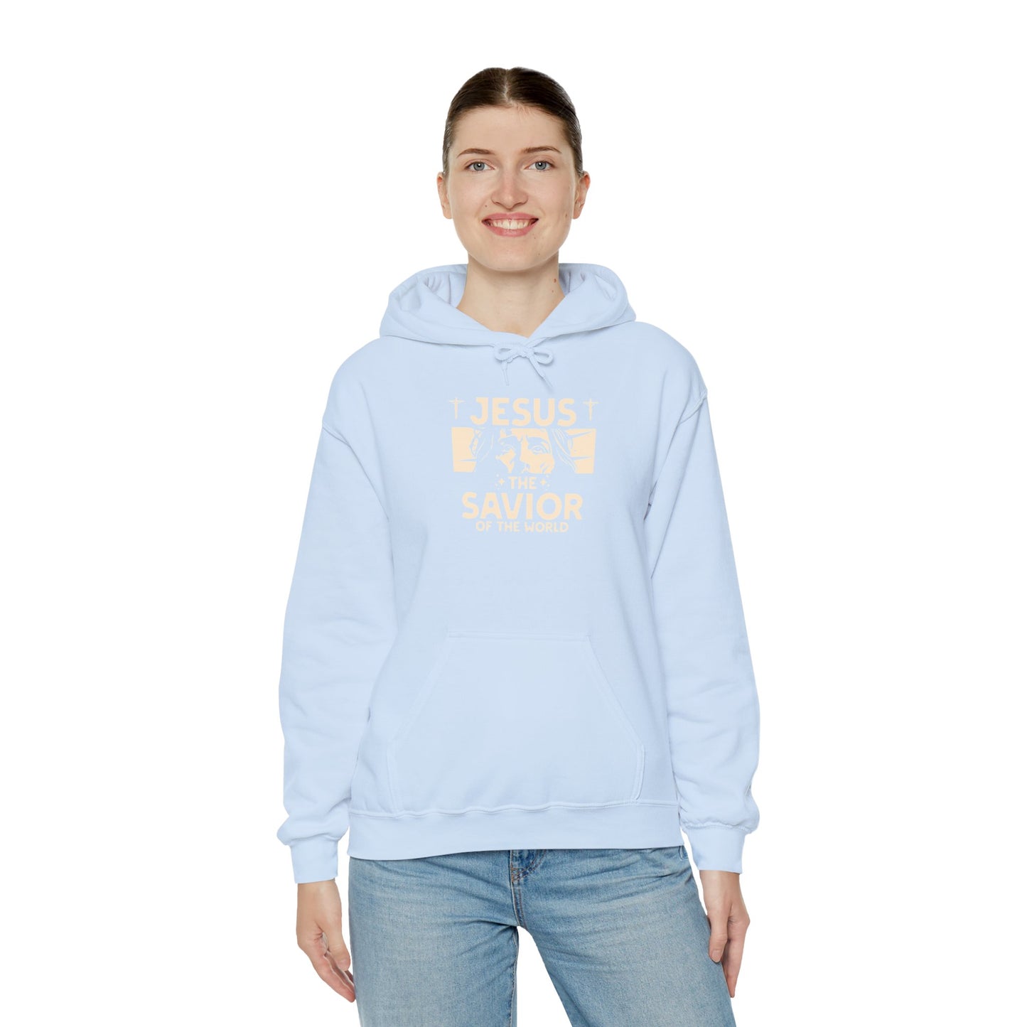 JESUS SAVIOR Motivational Hooded Sweatshirt