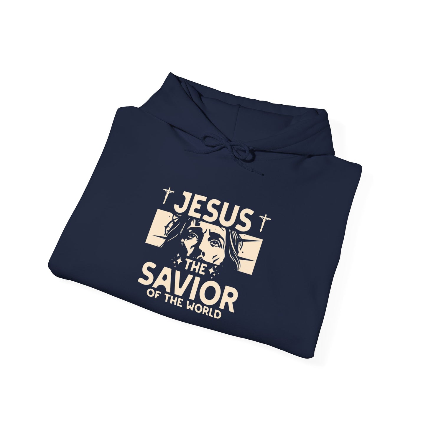 JESUS SAVIOR Motivational Hooded Sweatshirt