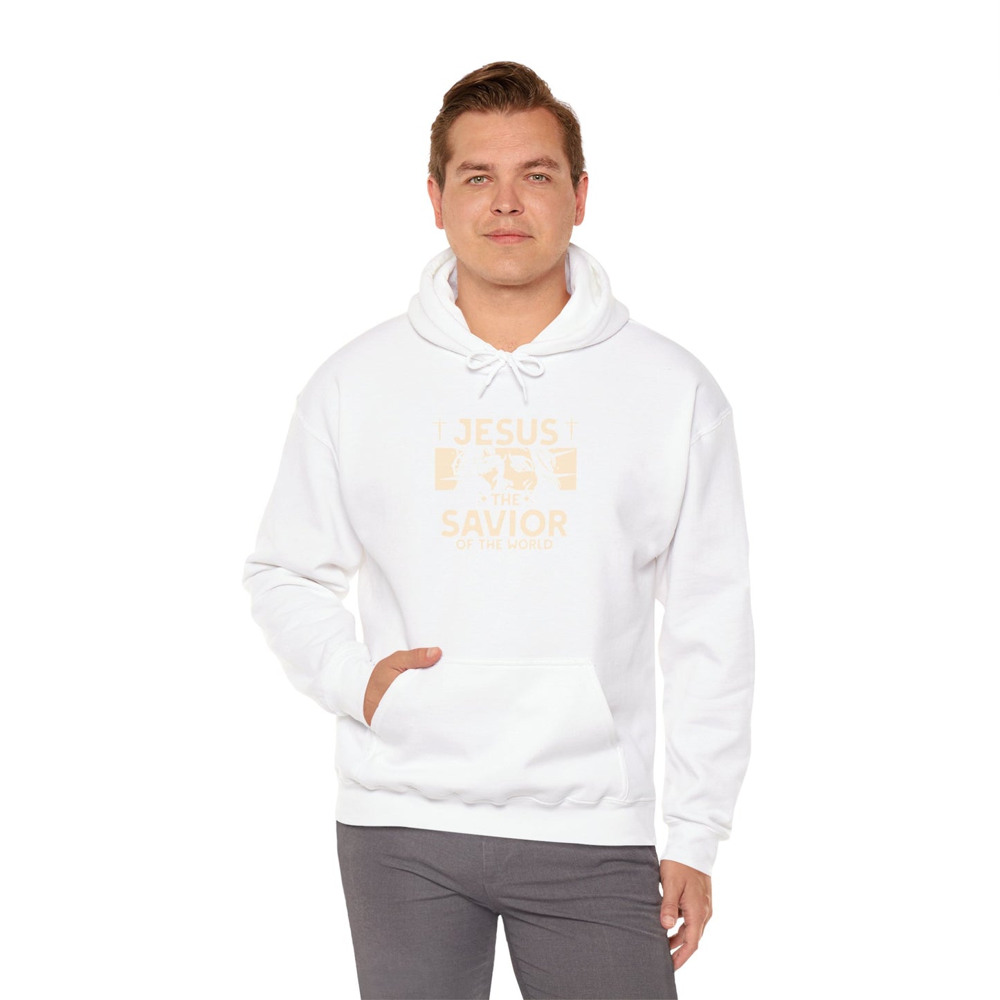 JESUS SAVIOR Motivational Hooded Sweatshirt