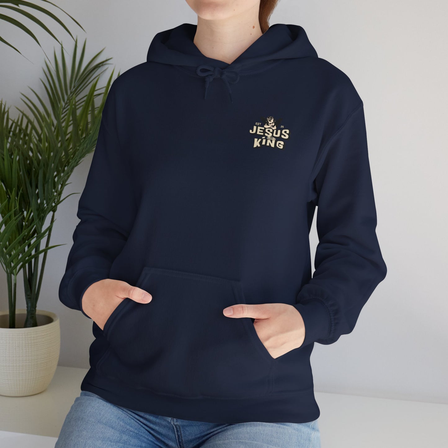JESUS IS KING Motivational Hooded Sweatshirt