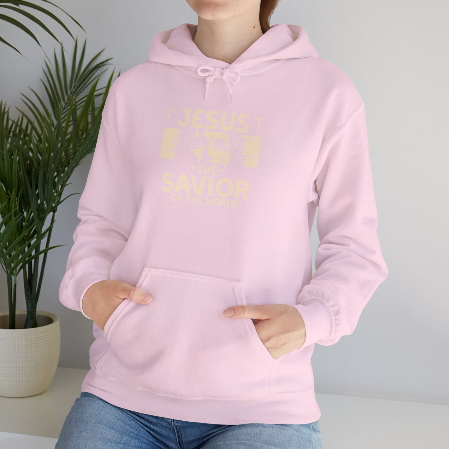 JESUS SAVIOR Motivational Hooded Sweatshirt