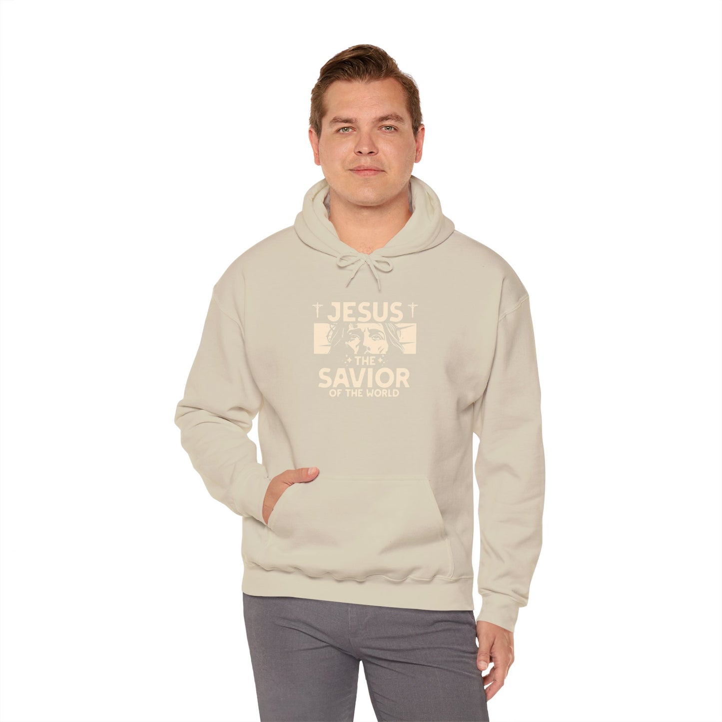 JESUS SAVIOR Motivational Hooded Sweatshirt