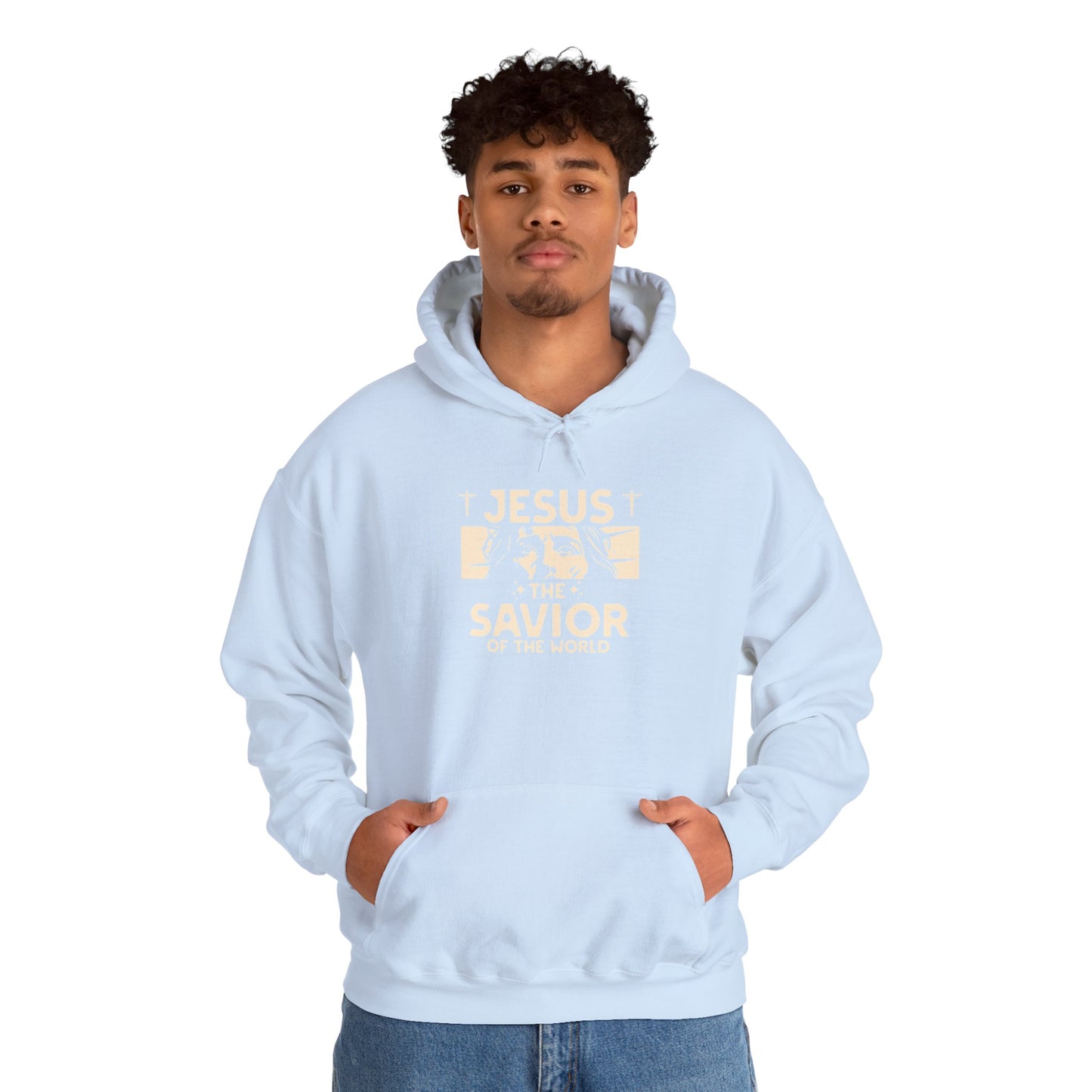 JESUS SAVIOR Motivational Hooded Sweatshirt