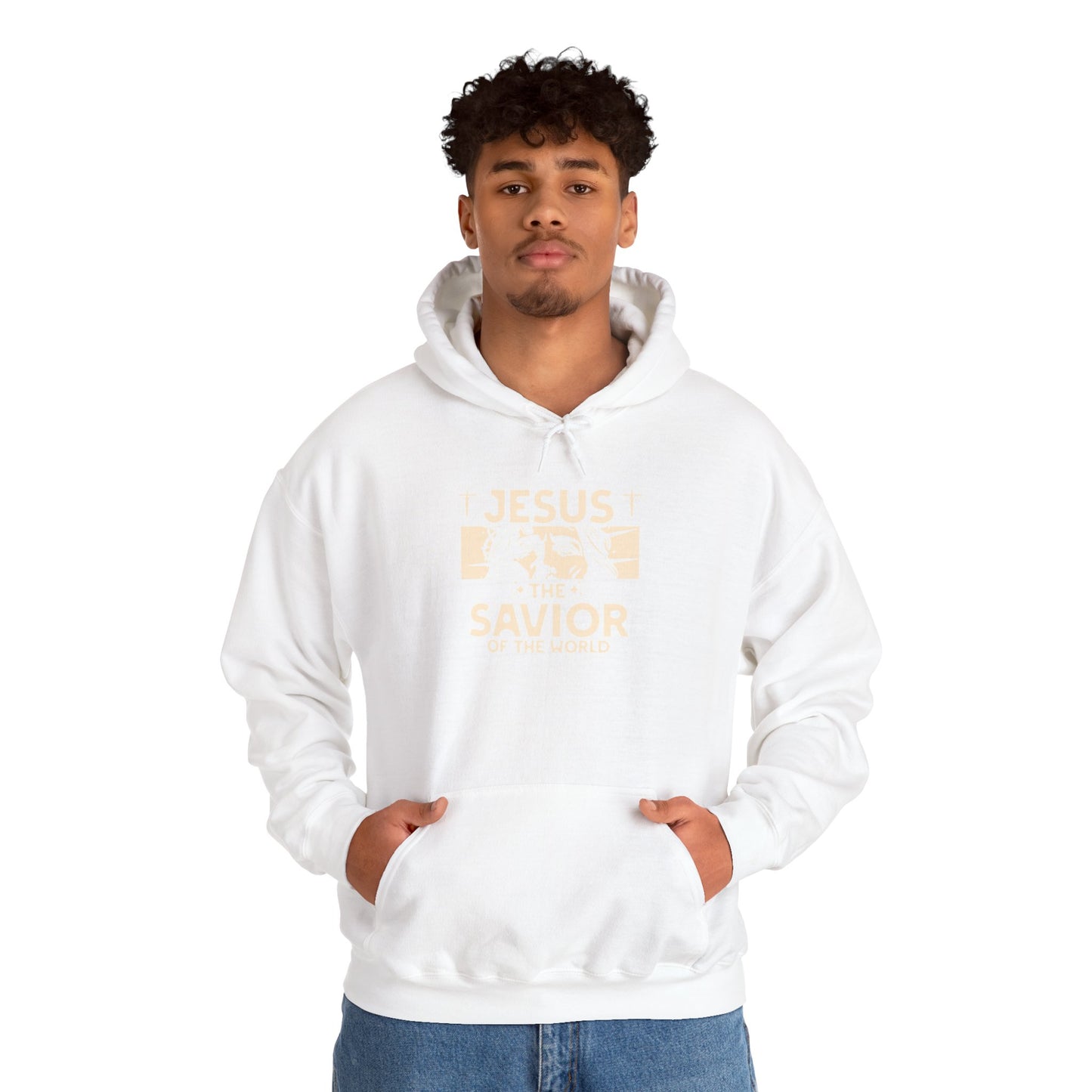 JESUS SAVIOR Motivational Hooded Sweatshirt