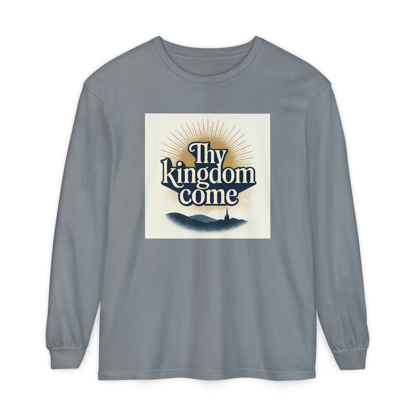 Send Me Garment-Dyed Long Sleeve Shirt - Here Am I! Send Me! Tee