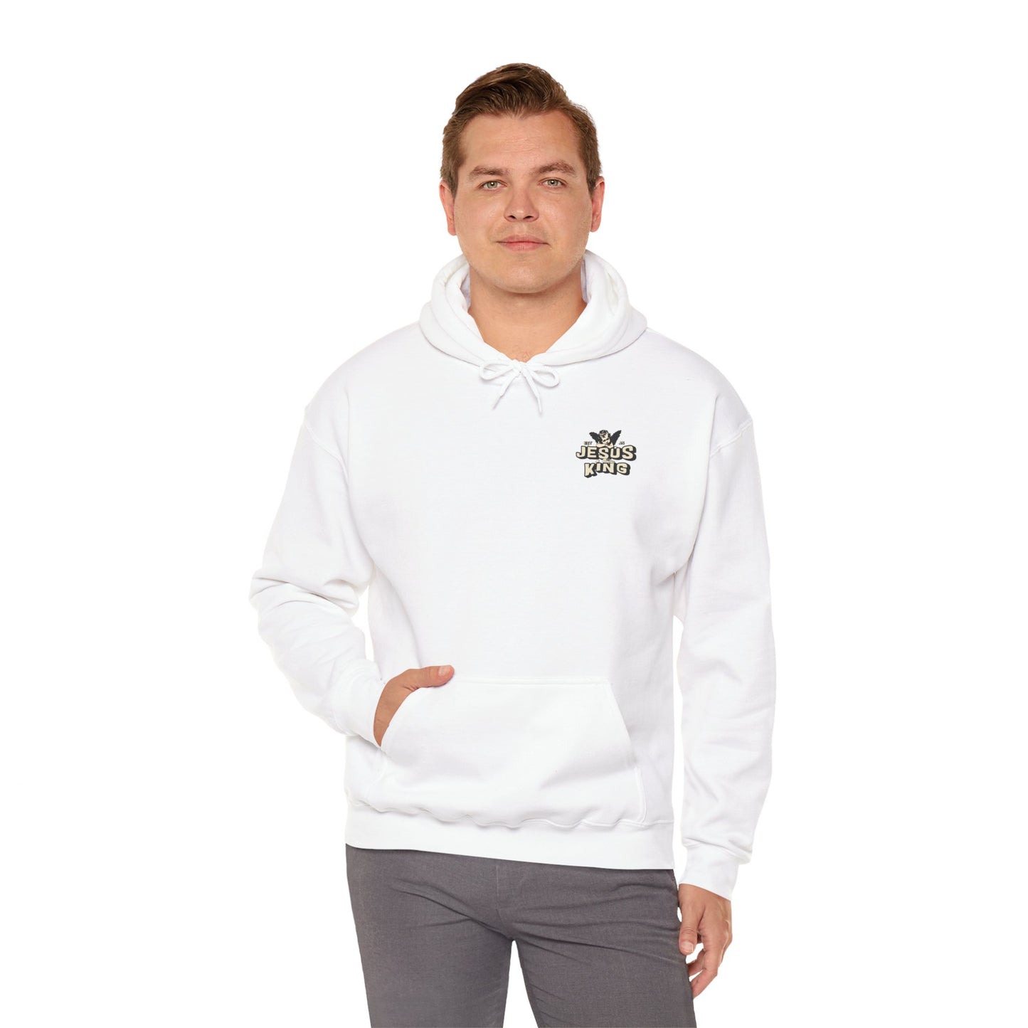JESUS IS KING Motivational Hooded Sweatshirt