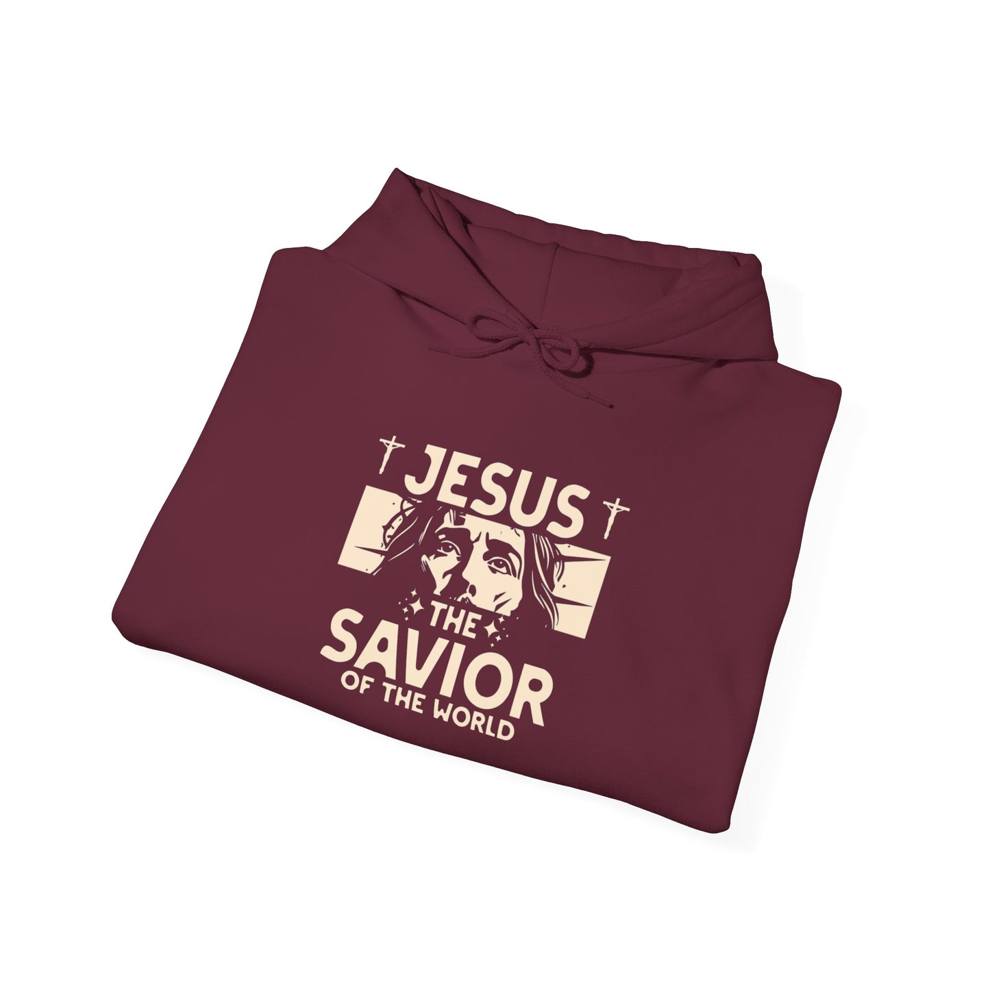 JESUS SAVIOR Motivational Hooded Sweatshirt