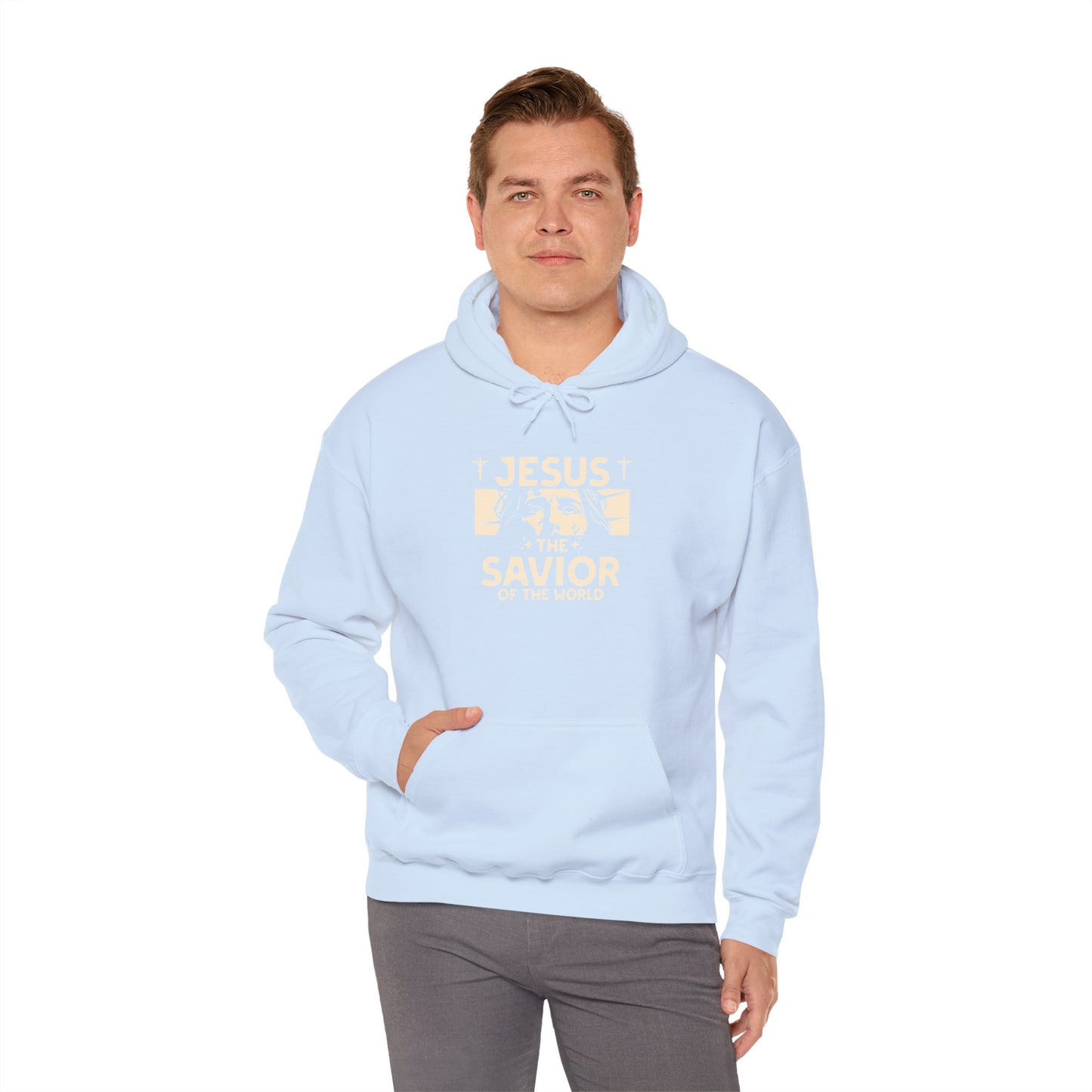 JESUS SAVIOR Motivational Hooded Sweatshirt
