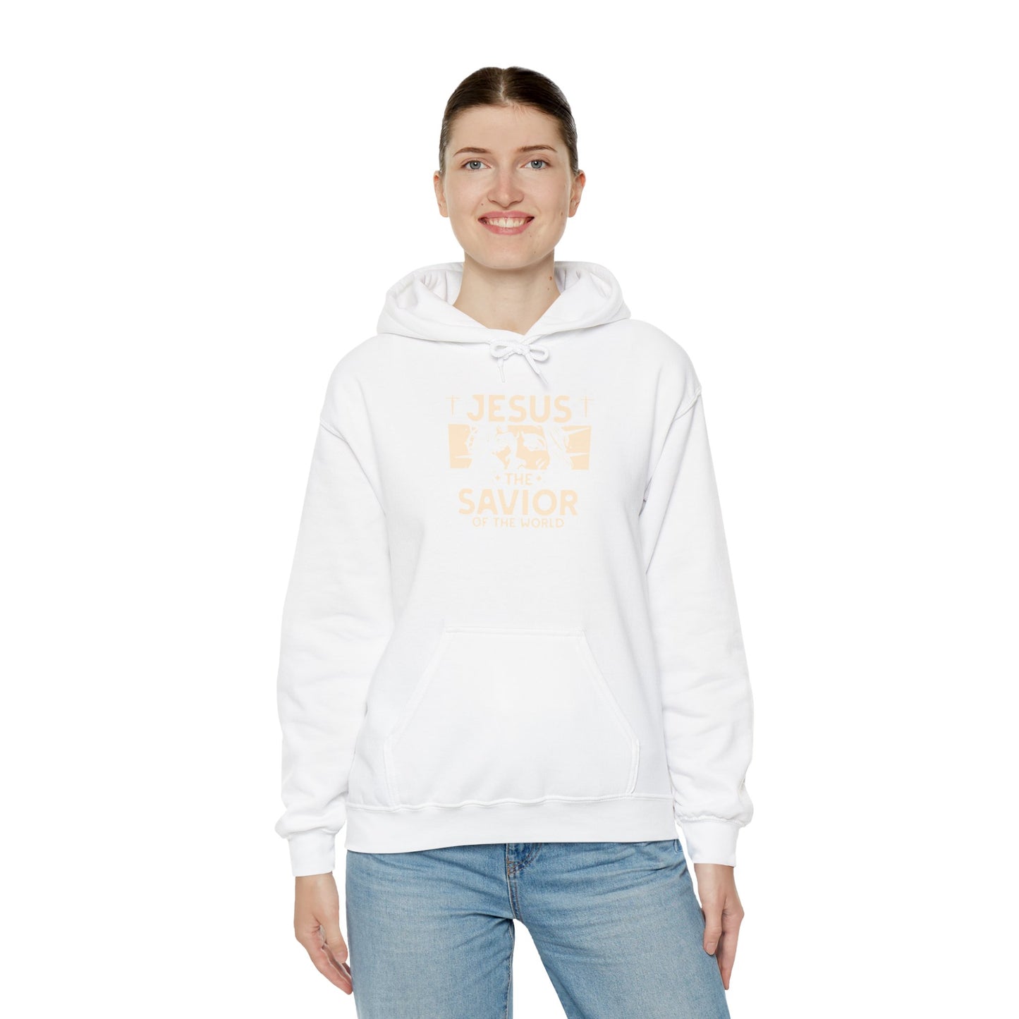 JESUS SAVIOR Motivational Hooded Sweatshirt