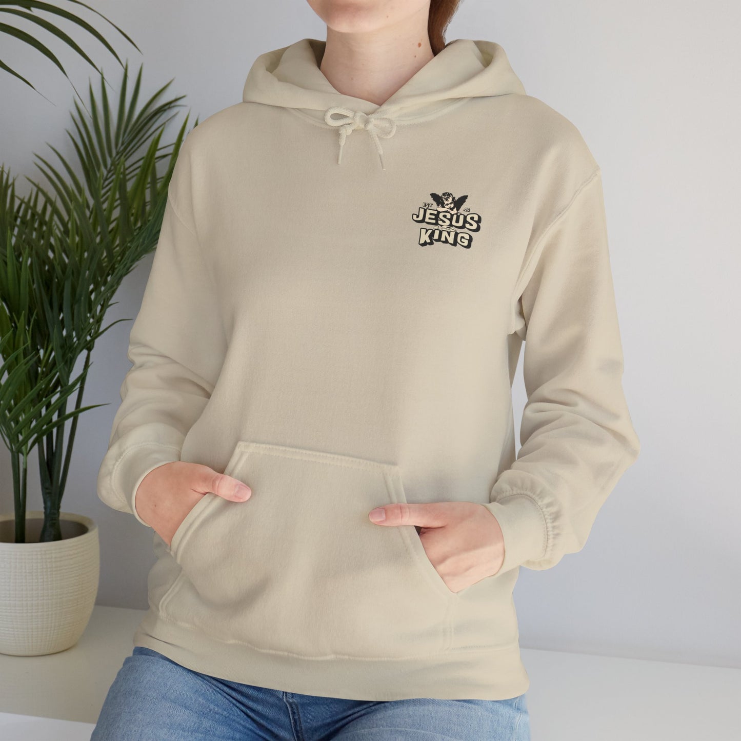 JESUS IS KING Motivational Hooded Sweatshirt
