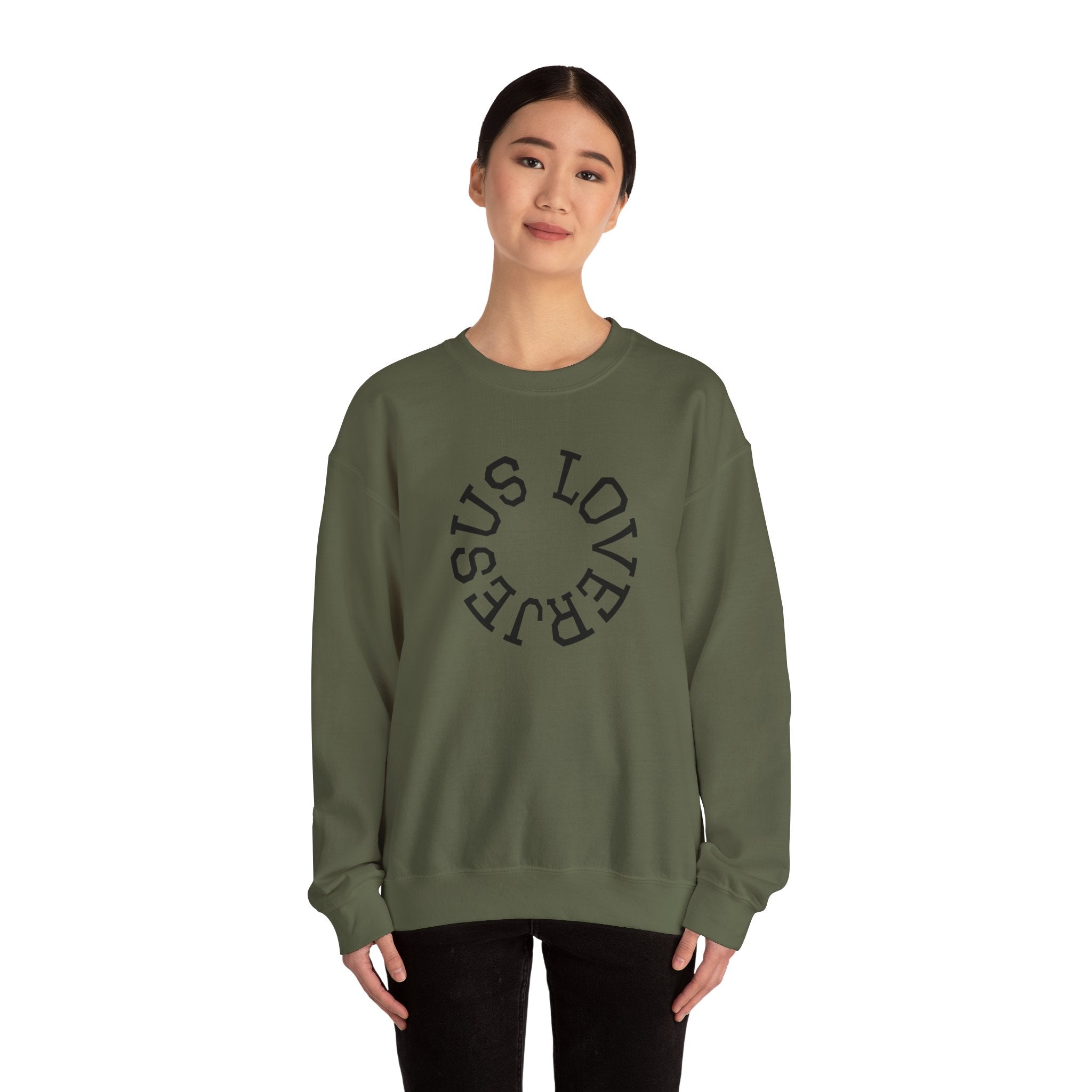 Jesus Lover Faith-Inspired Crewneck Sweatshirt, Various Colors