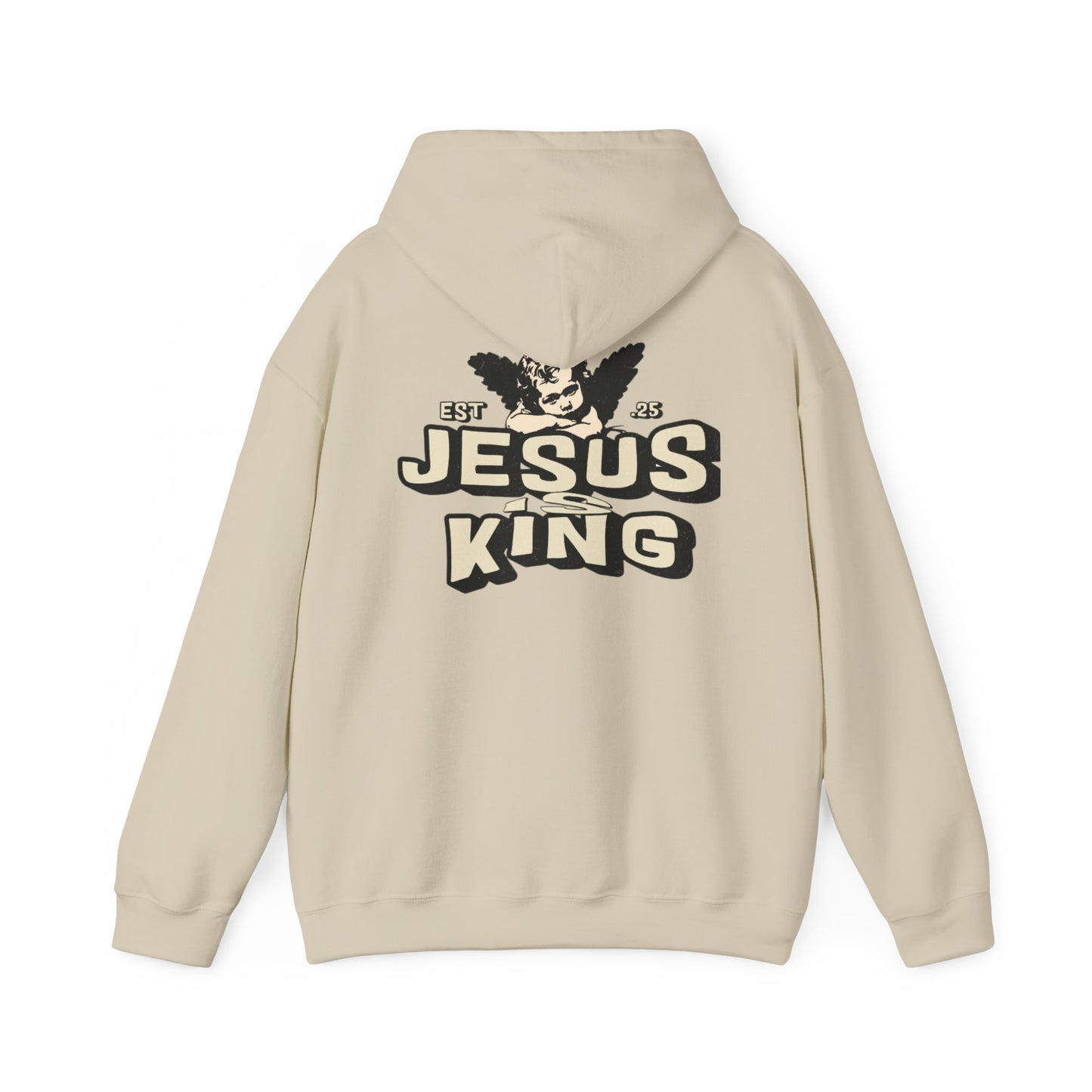 JESUS IS KING Motivational Hooded Sweatshirt