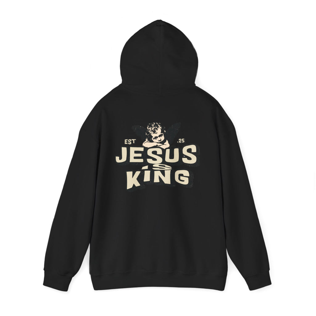 JESUS IS KING Motivational Hooded Sweatshirt