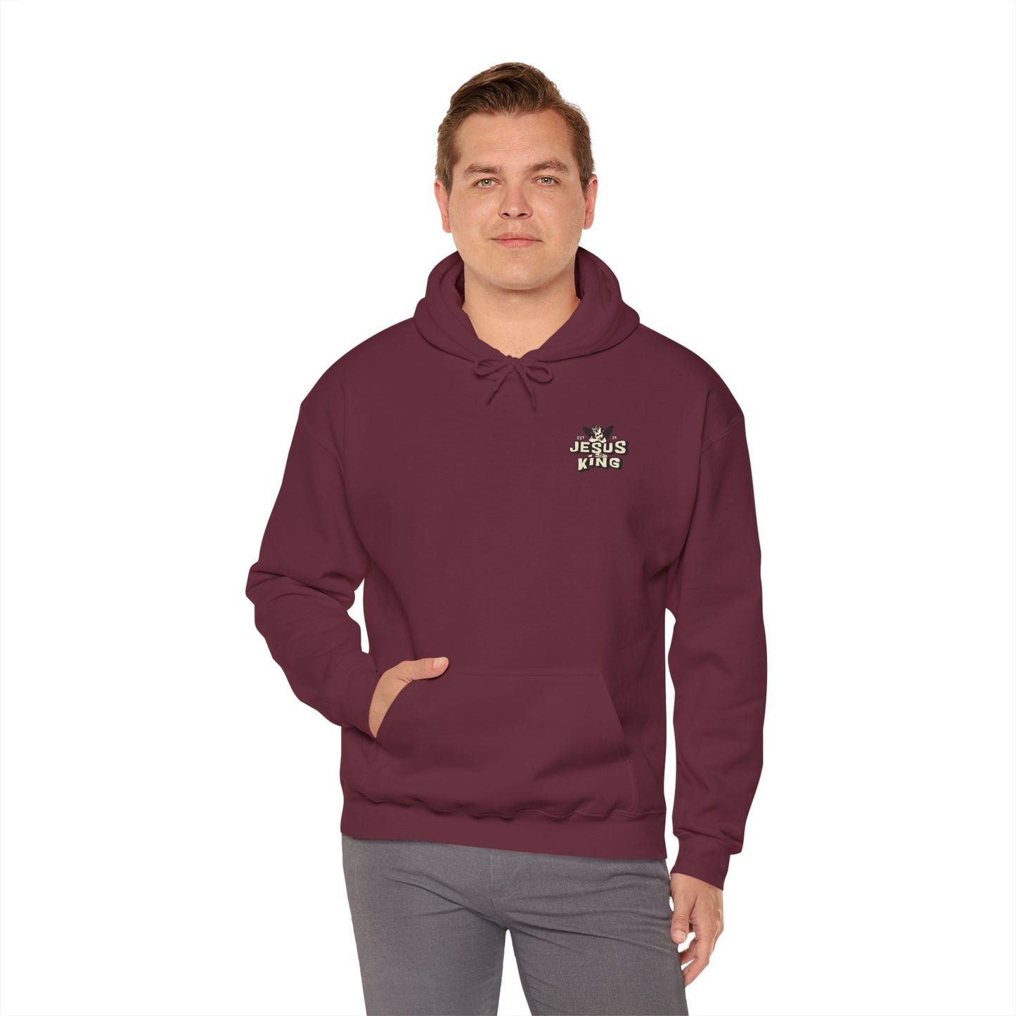 JESUS IS KING Motivational Hooded Sweatshirt