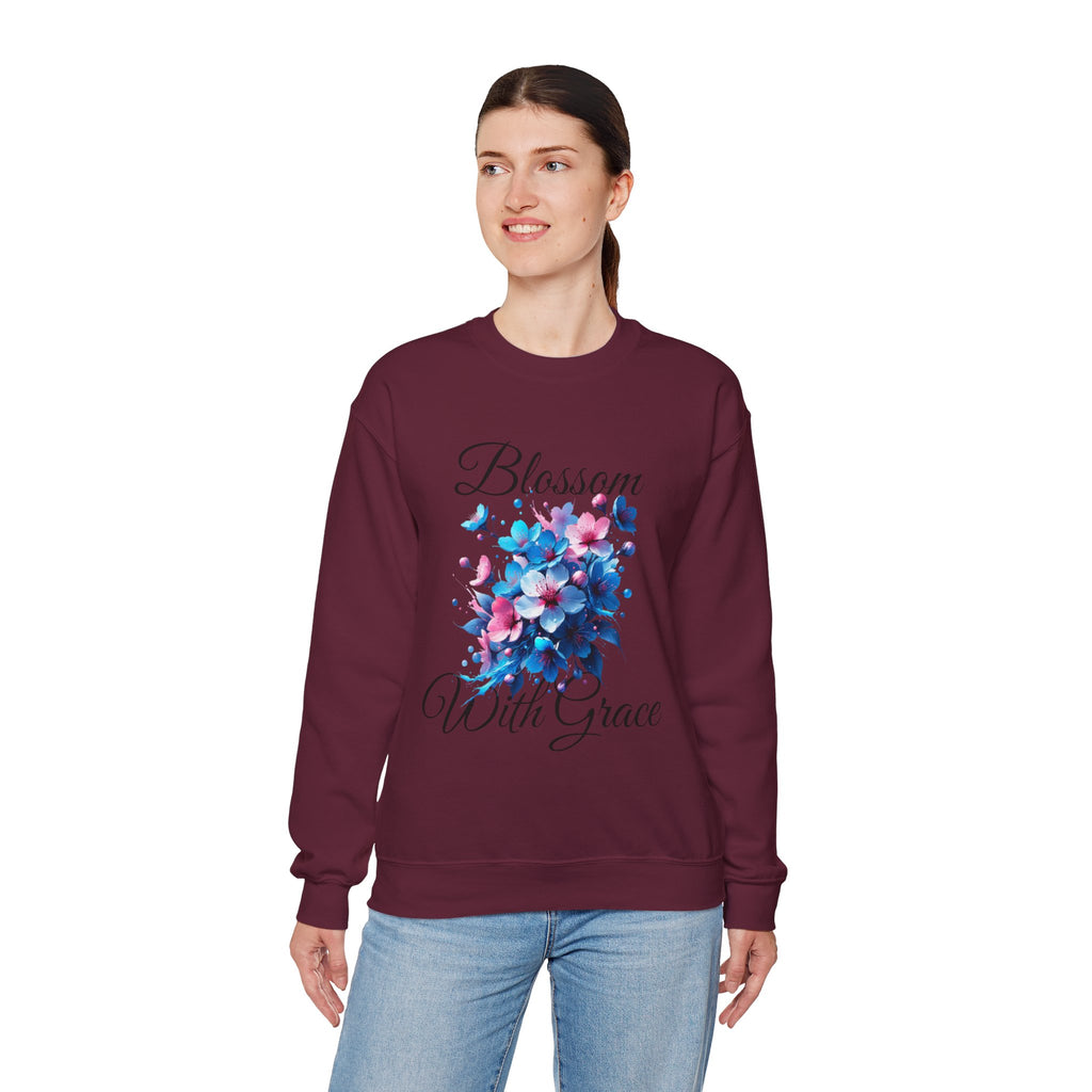 BLOSSOM Stylish Faith-Inspired Crewneck Sweatshirt