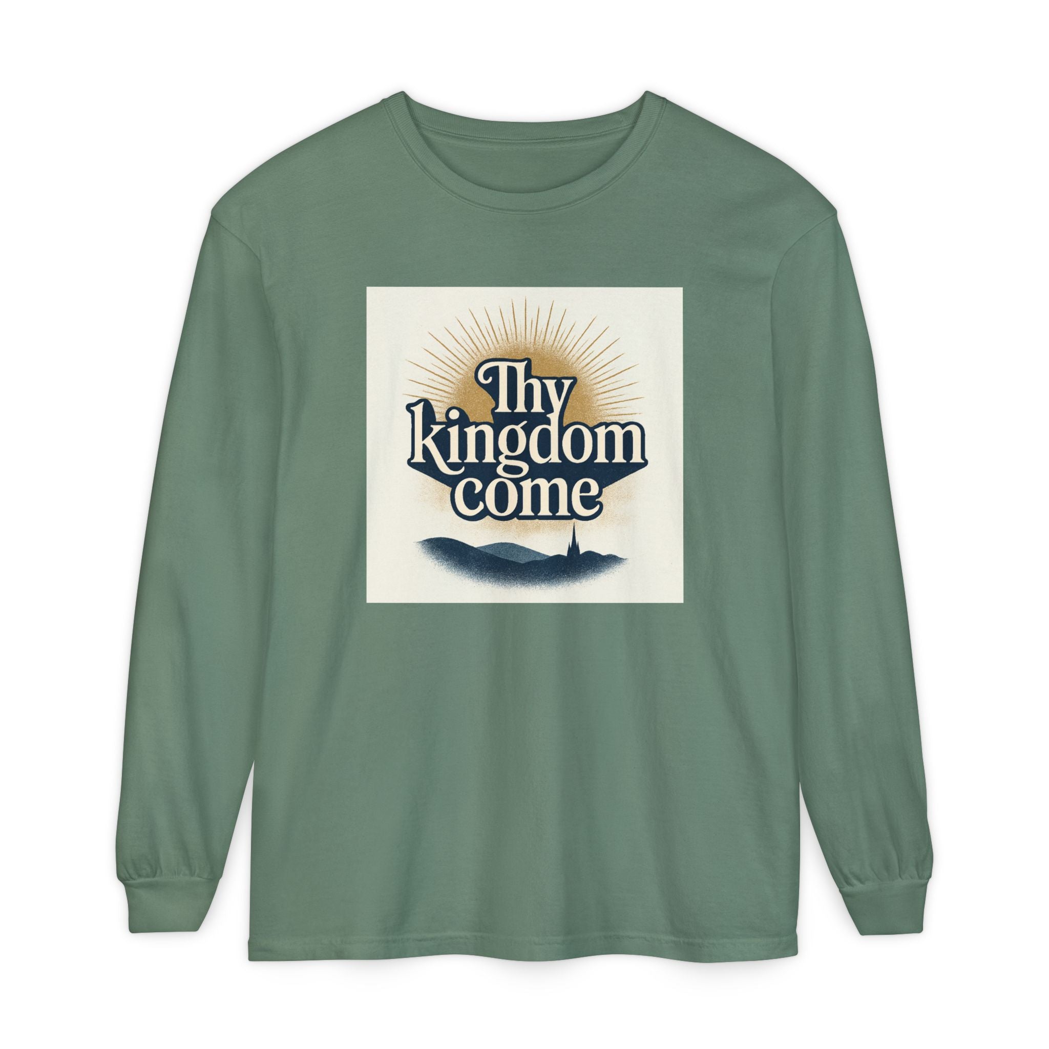 Send Me Garment-Dyed Long Sleeve Shirt - Here Am I! Send Me! Tee