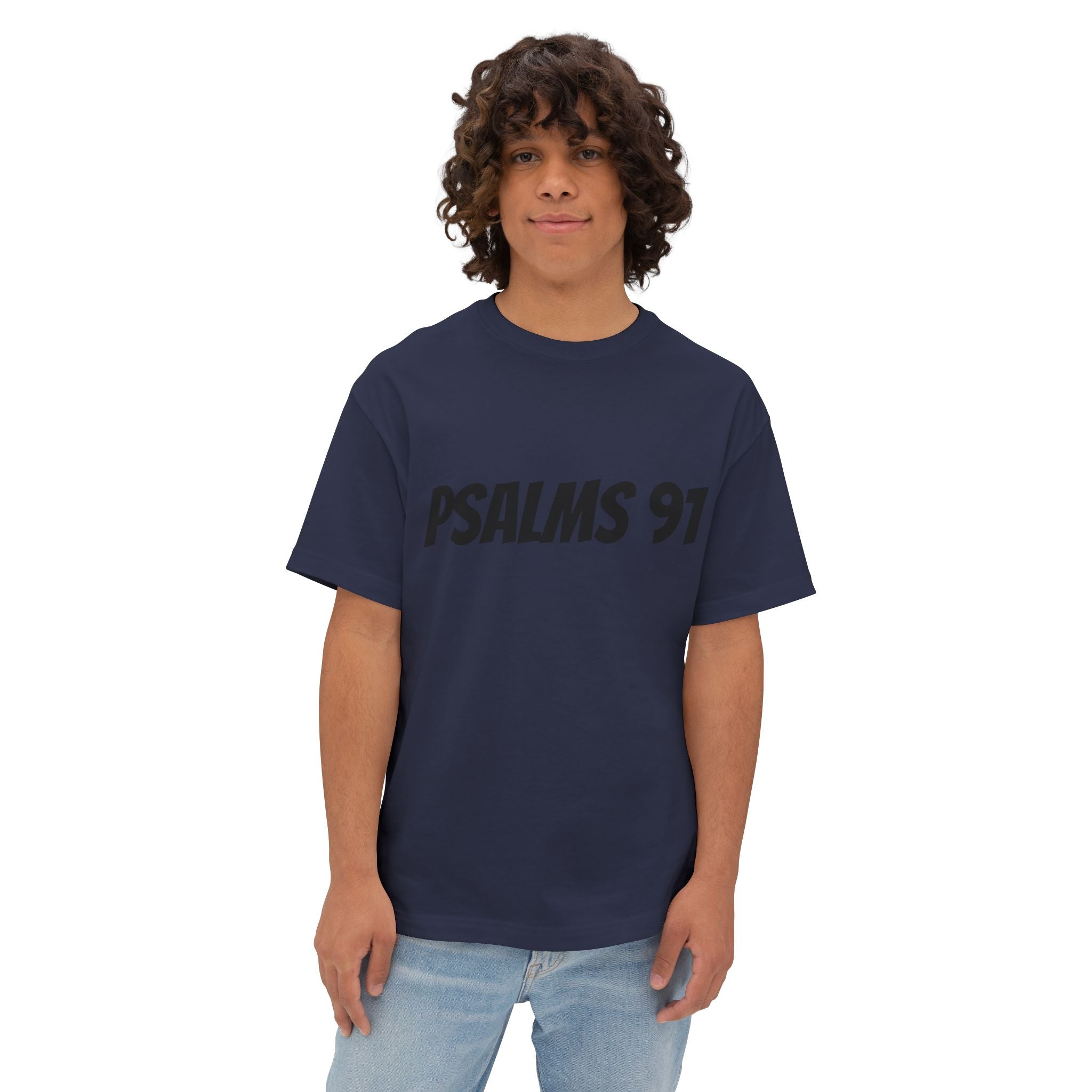 Psalms 91 Unisex Oversized Tee, Casual Wear, Christian Apparel, Gift for Believers, Everyday Statement Shirt