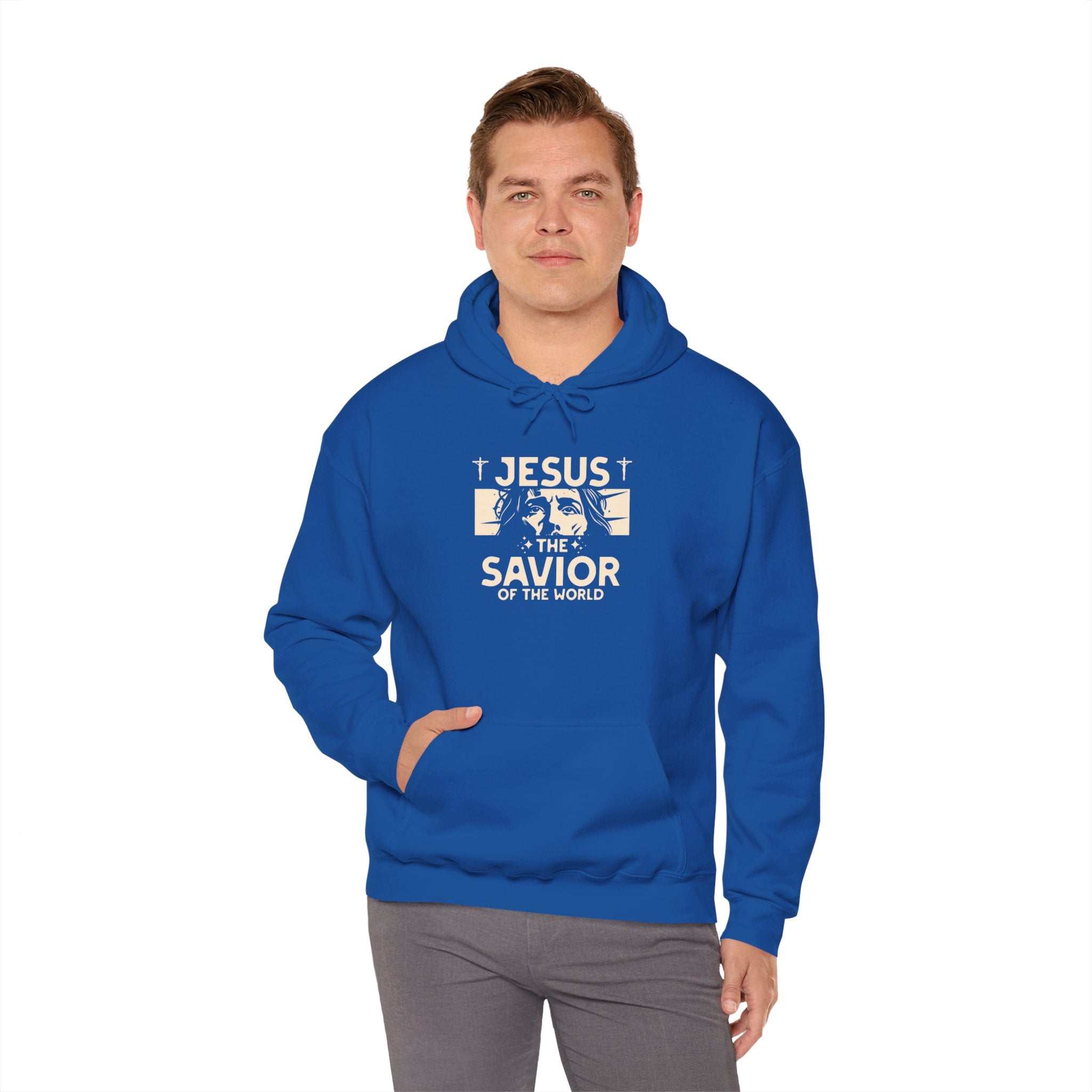 JESUS SAVIOR  Motivational Hooded Sweatshirt