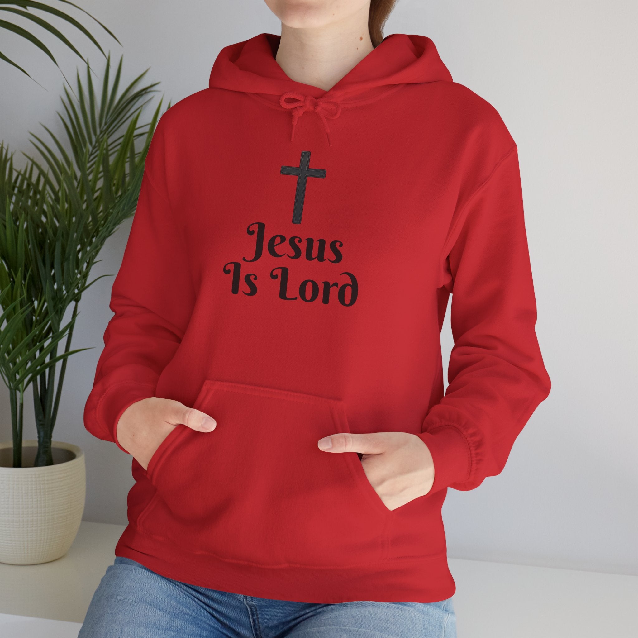 Jesus Is Lord Motivational Hooded Sweatshirt