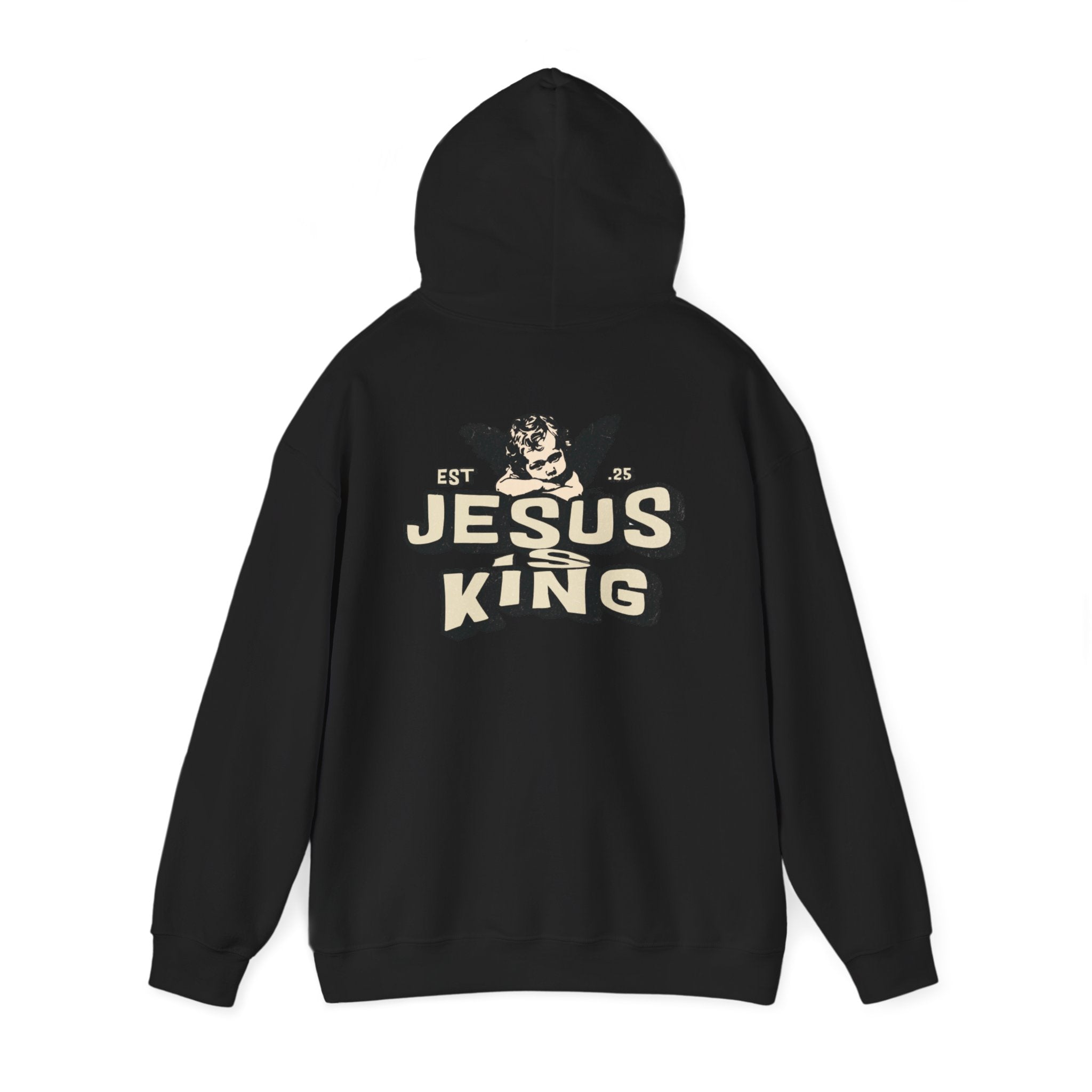 JESUS IS KING Motivational Hooded Sweatshirt