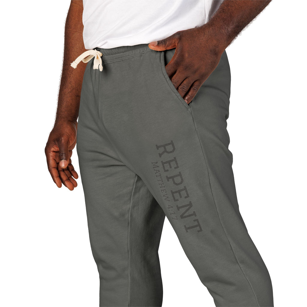 Repent Comfortable Garment-Dyed Fleece Sweatpants Unisex