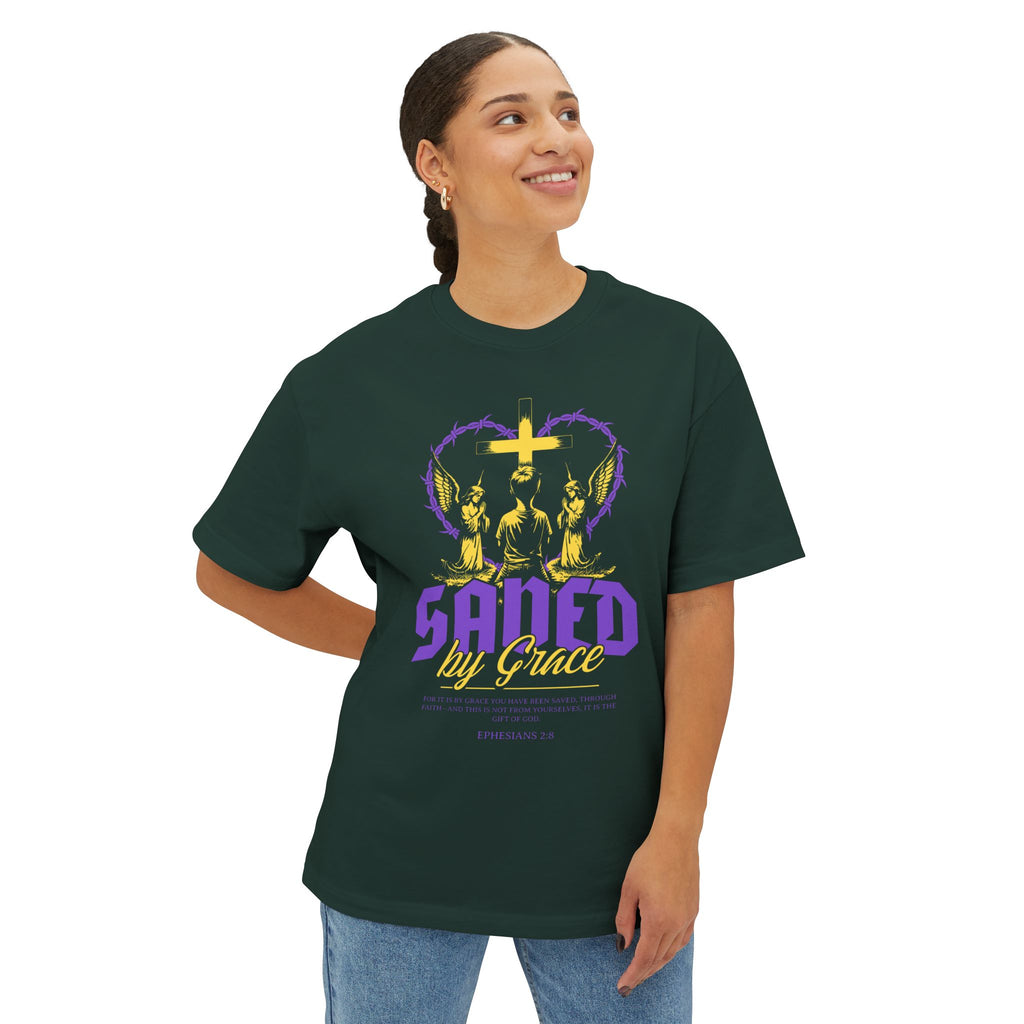 SAVED BY GRACE Unisex Oversized Tee