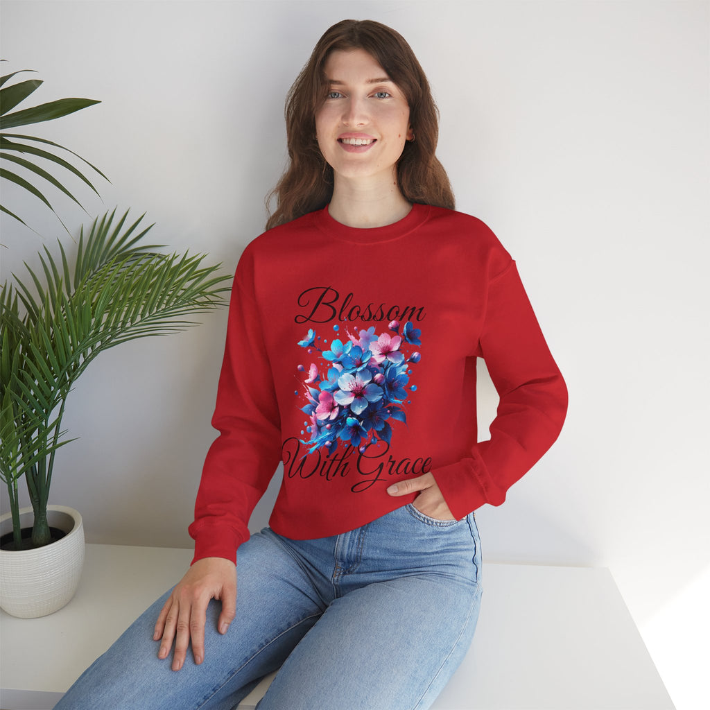 BLOSSOM Stylish Faith-Inspired Crewneck Sweatshirt