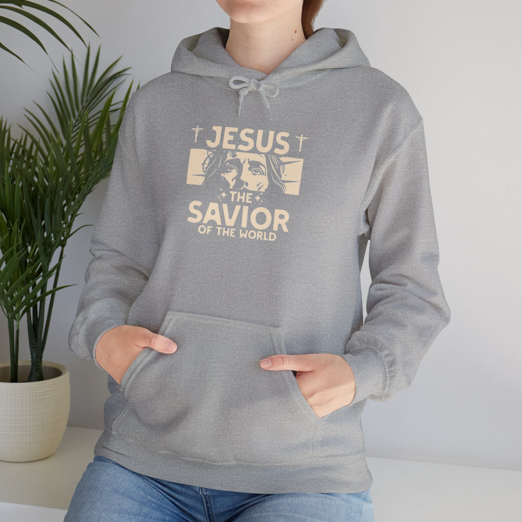 JESUS SAVIOR  Motivational Hooded Sweatshirt