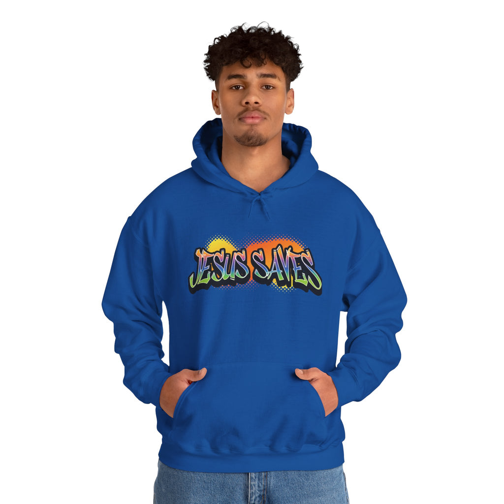 JESUS SAVES Motivational Hooded Sweatshirt
