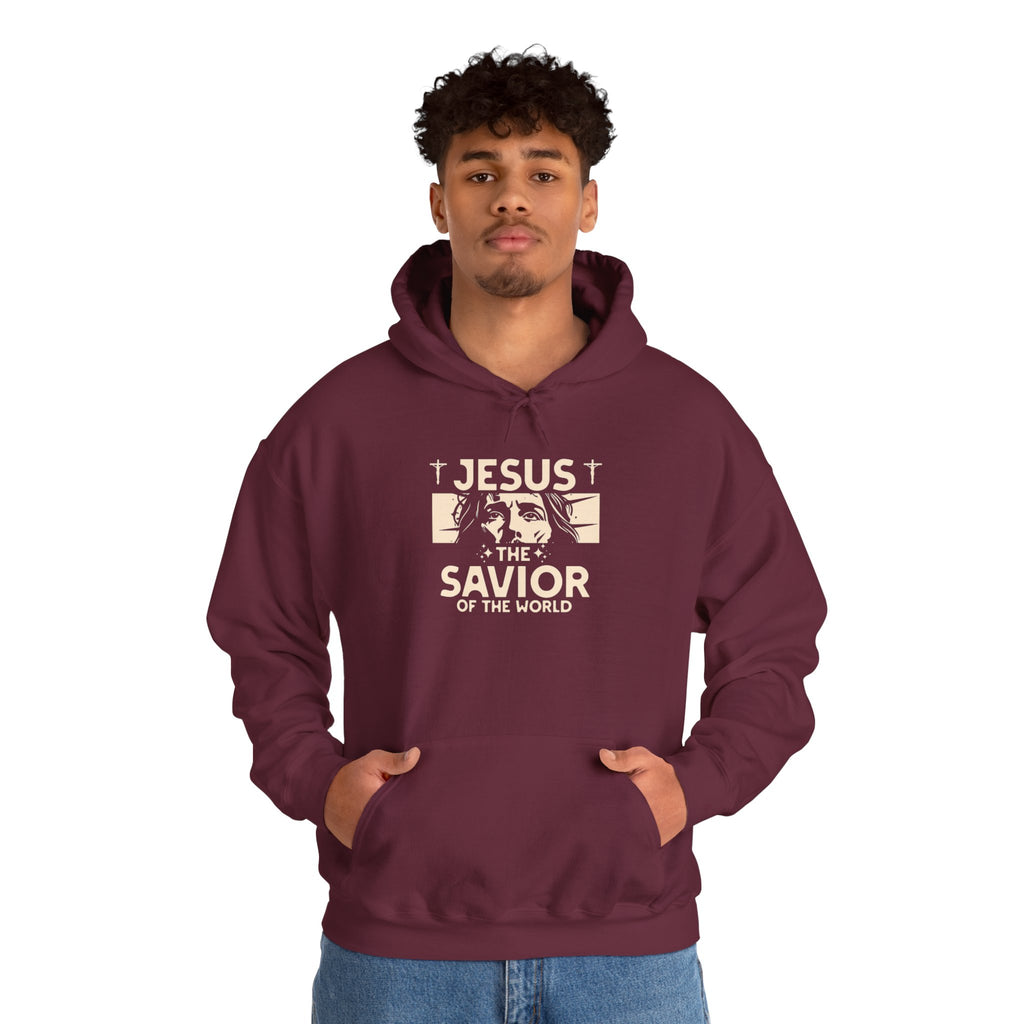 JESUS SAVIOR  Motivational Hooded Sweatshirt