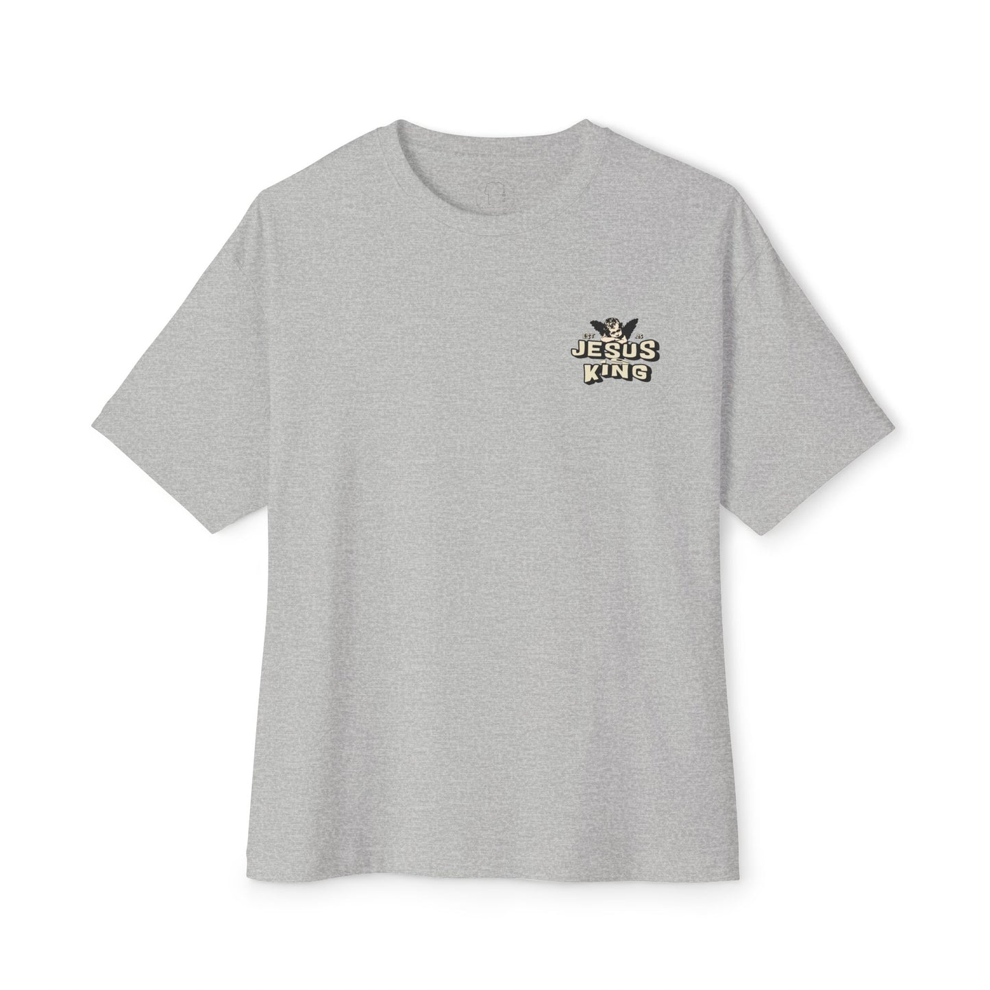 Jesus King Unisex Oversized Tee - Casual Outing, Spiritual Gift, Sunday Service, Inspirational Fashion, Trendy Lifestyle