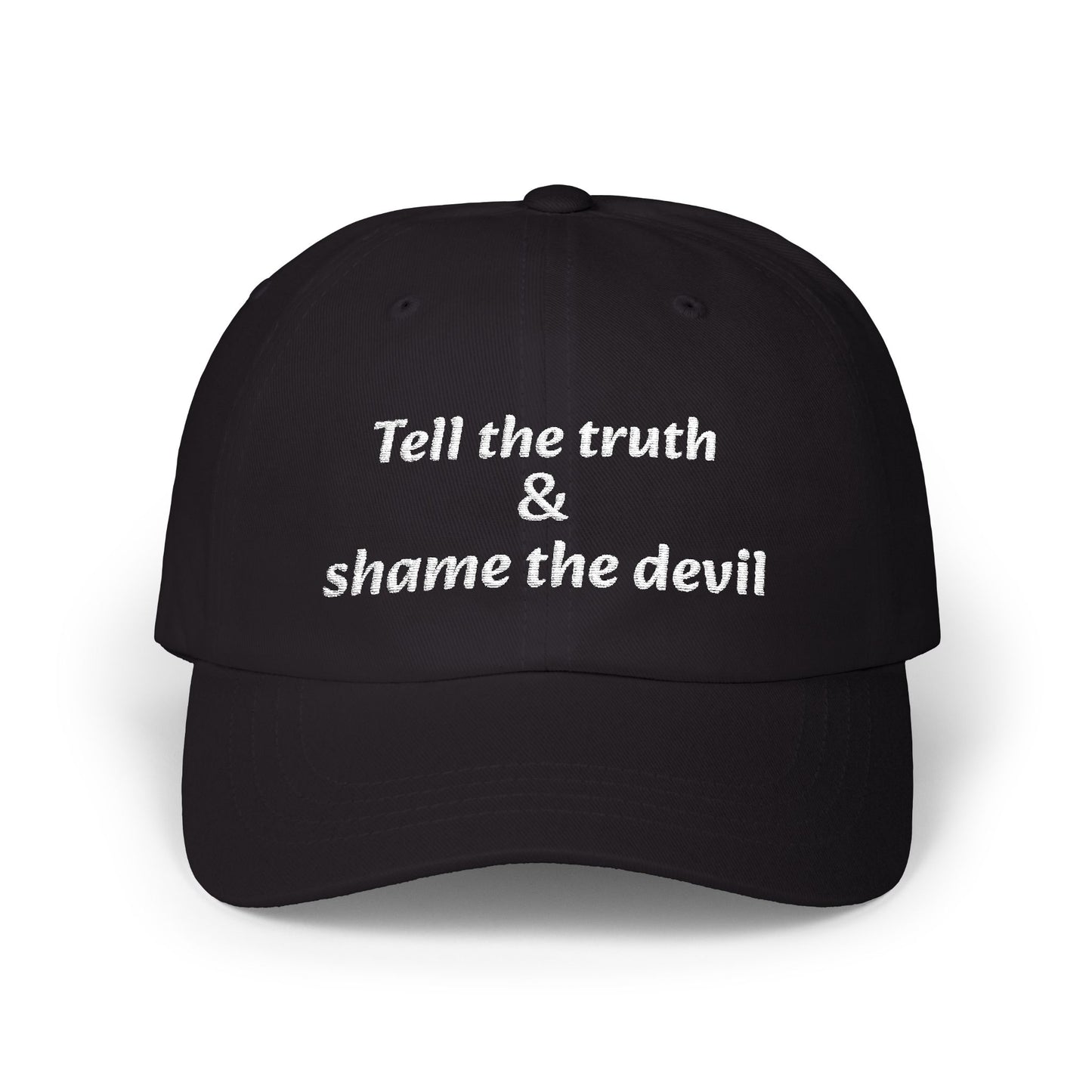 Black Classic Dad Cap with Inspiring Quote