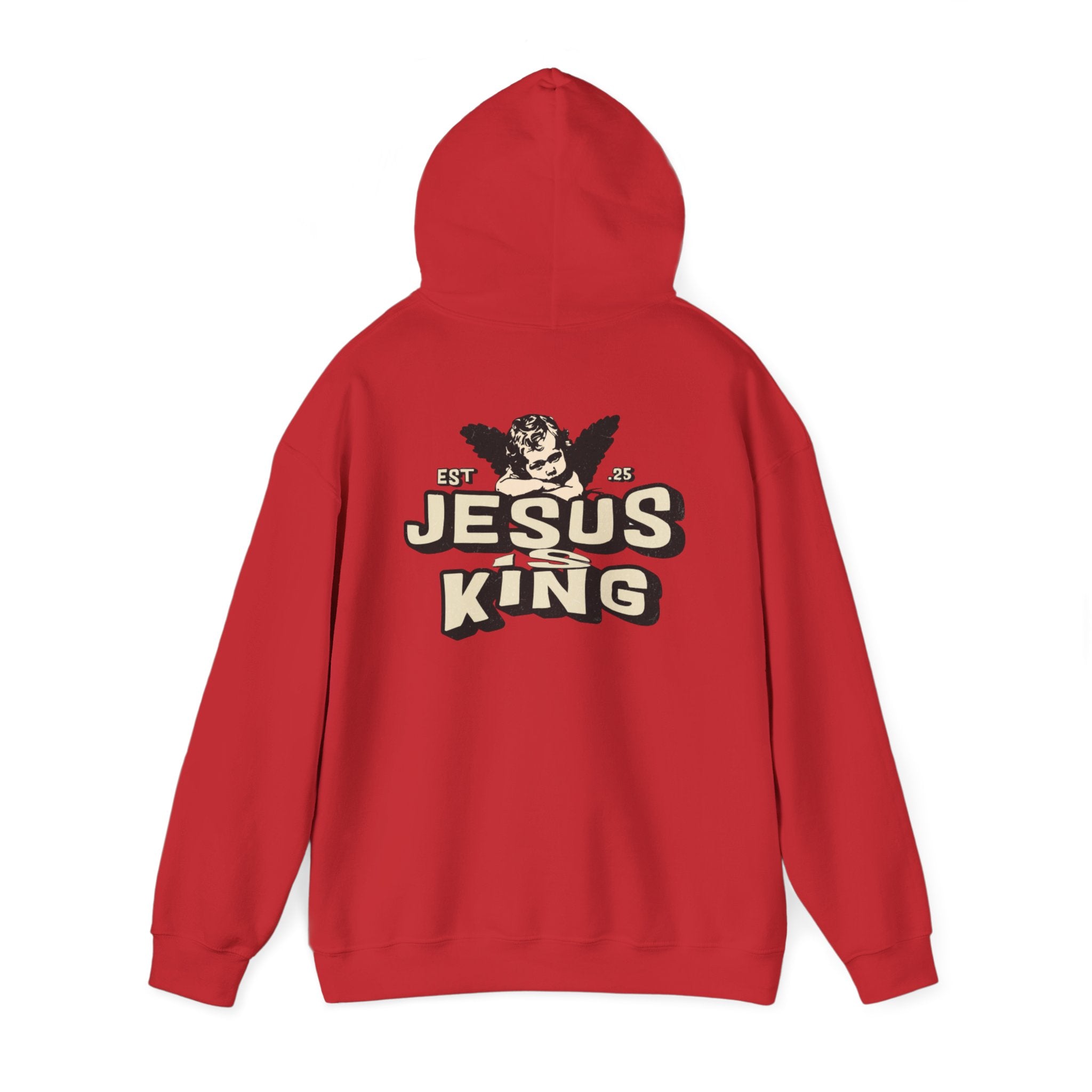 JESUS IS KING Motivational Hooded Sweatshirt
