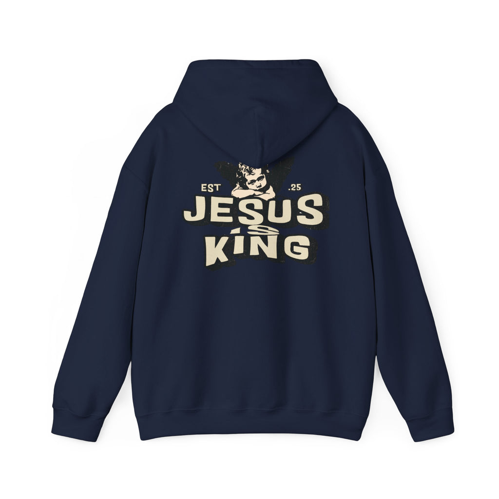 JESUS IS KING Motivational Hooded Sweatshirt