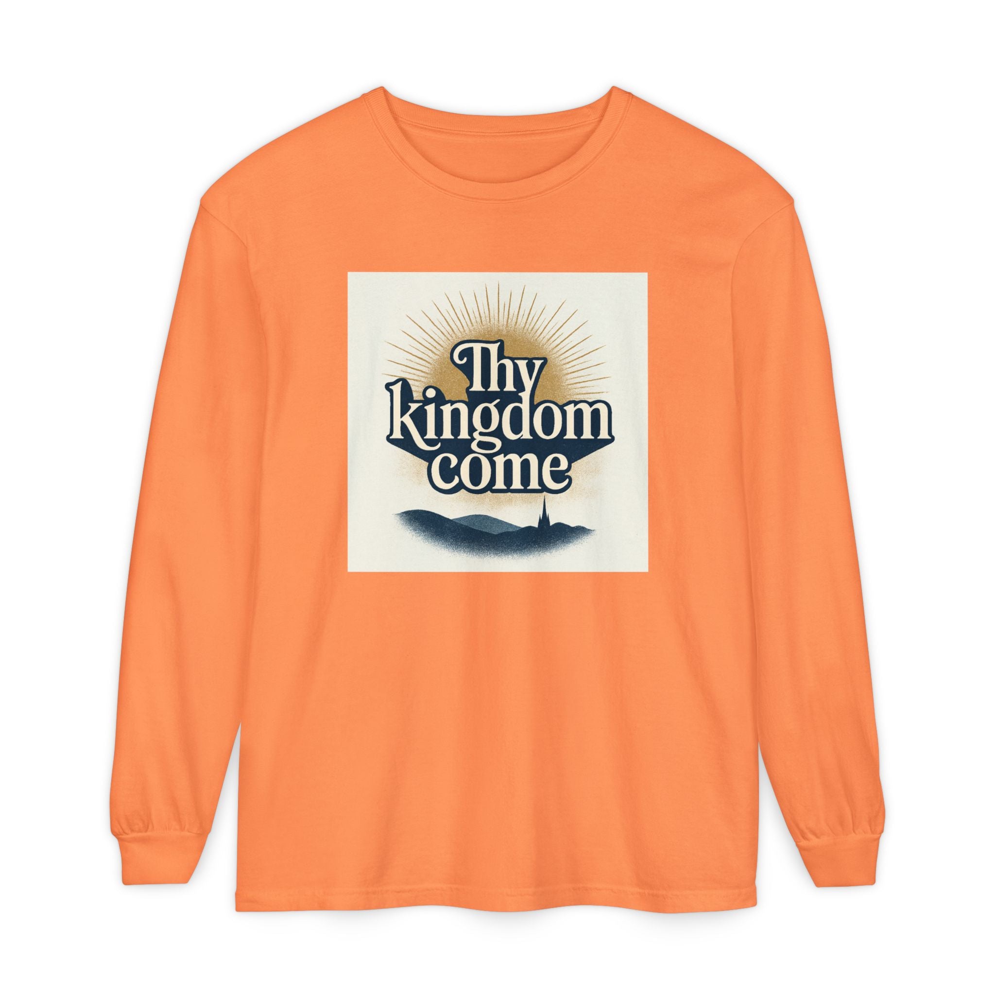 Send Me Garment-Dyed Long Sleeve Shirt - Here Am I! Send Me! Tee