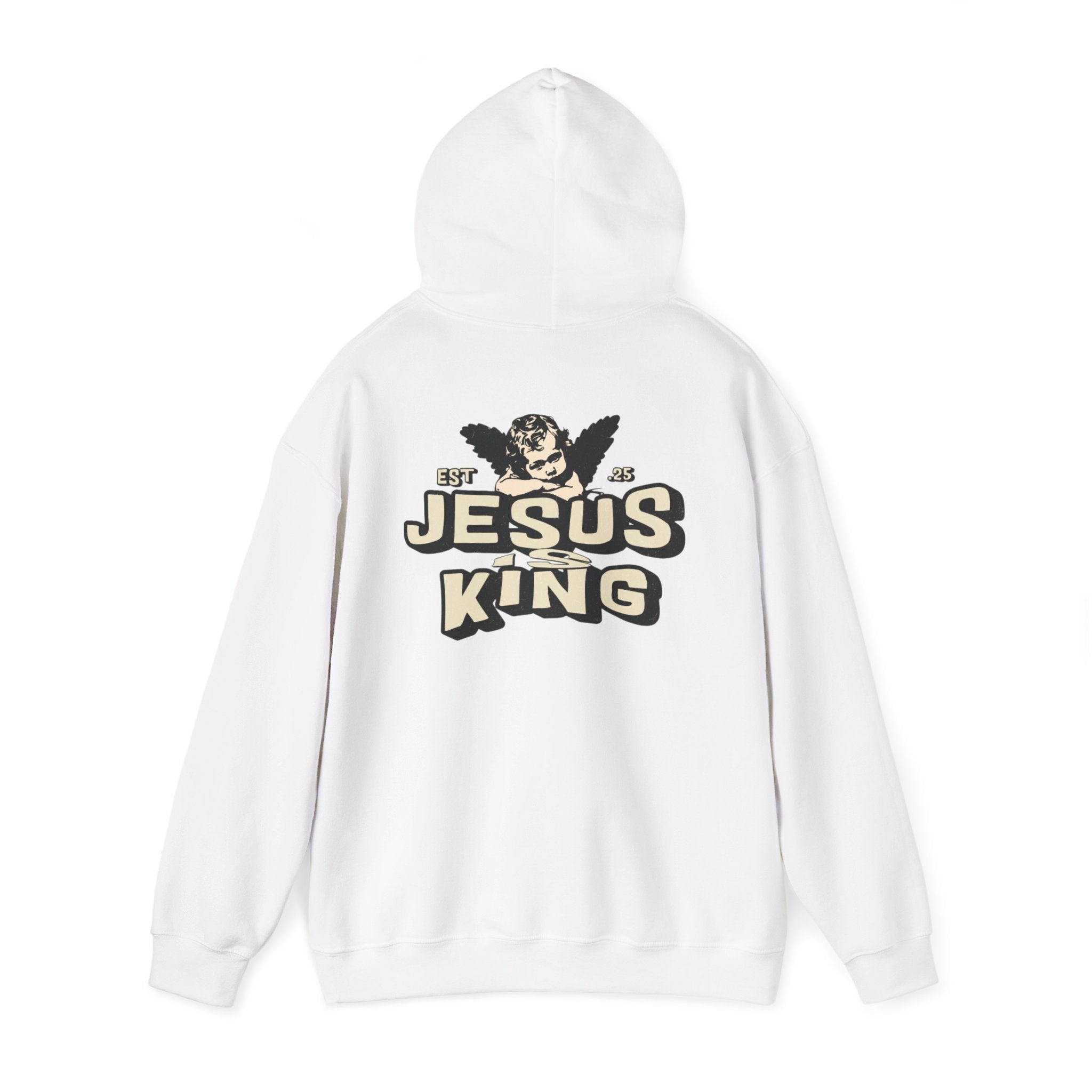 JESUS IS KING Motivational Hooded Sweatshirt