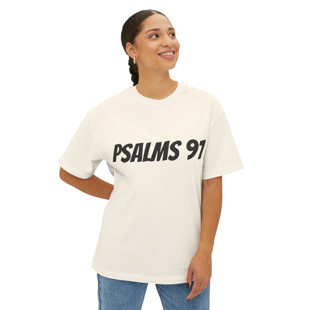Psalms 91 Unisex Oversized Tee, Casual Wear, Christian Apparel, Gift for Believers, Everyday Statement Shirt