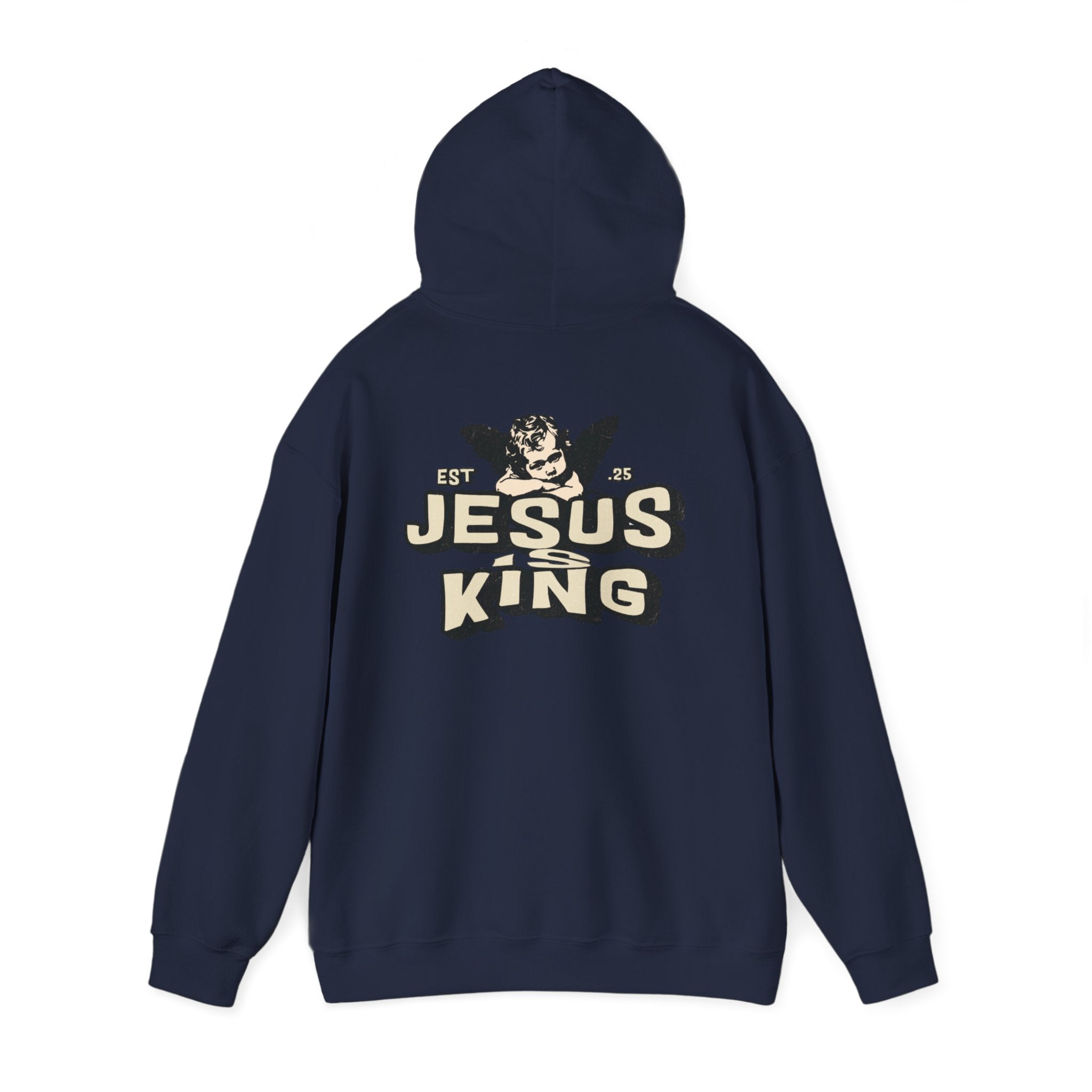 JESUS IS KING Motivational Hooded Sweatshirt