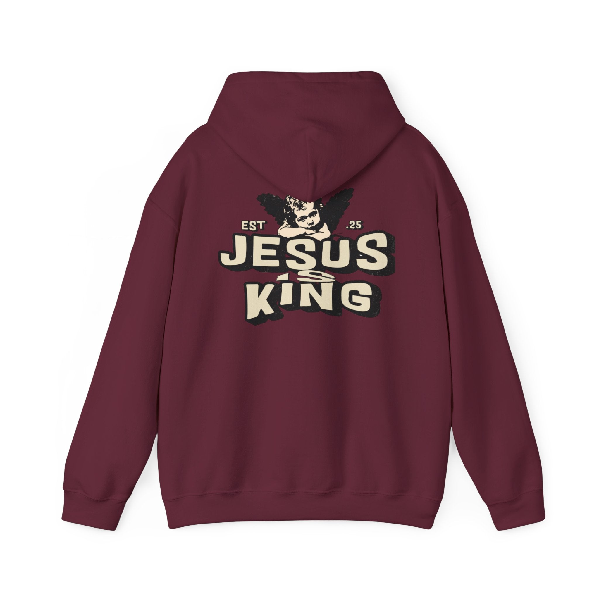 JESUS IS KING Motivational Hooded Sweatshirt