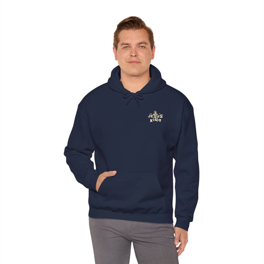 JESUS IS KING Motivational Hooded Sweatshirt