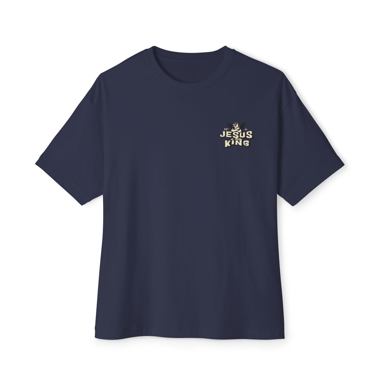 Jesus King Unisex Oversized Tee - Casual Outing, Spiritual Gift, Sunday Service, Inspirational Fashion, Trendy Lifestyle