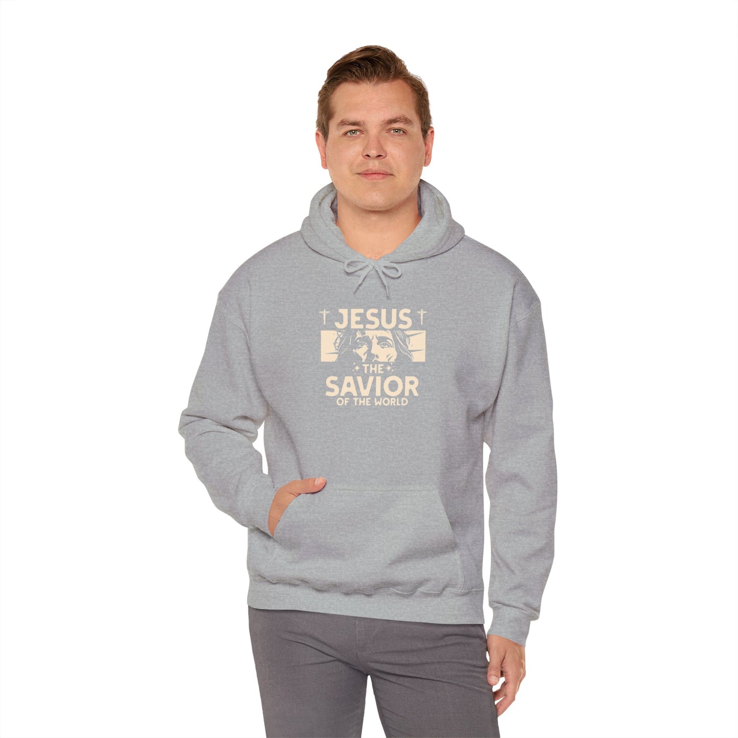 JESUS SAVIOR  Motivational Hooded Sweatshirt
