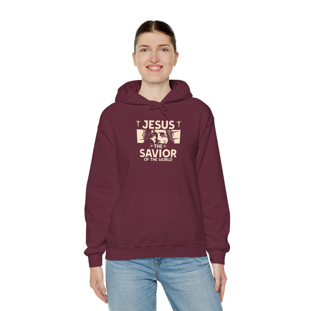 JESUS SAVIOR  Motivational Hooded Sweatshirt