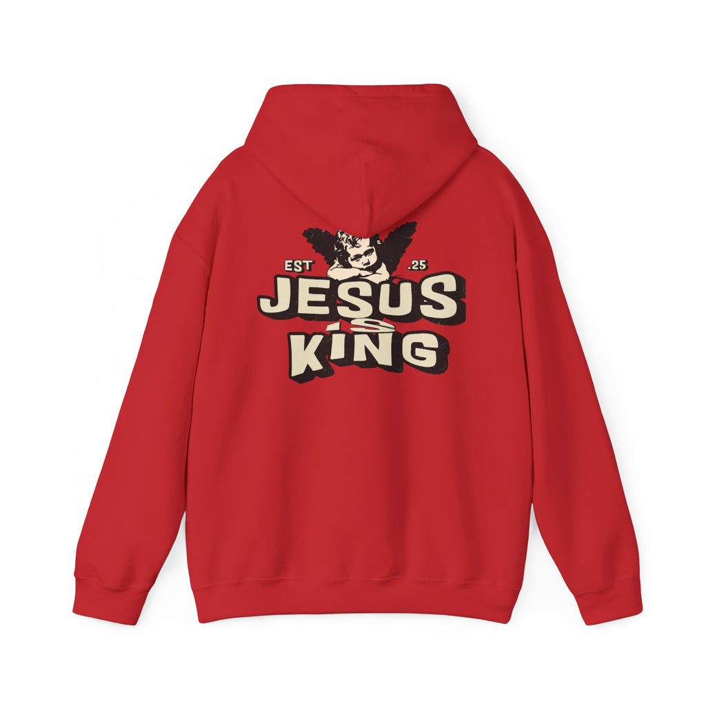 JESUS IS KING Motivational Hooded Sweatshirt