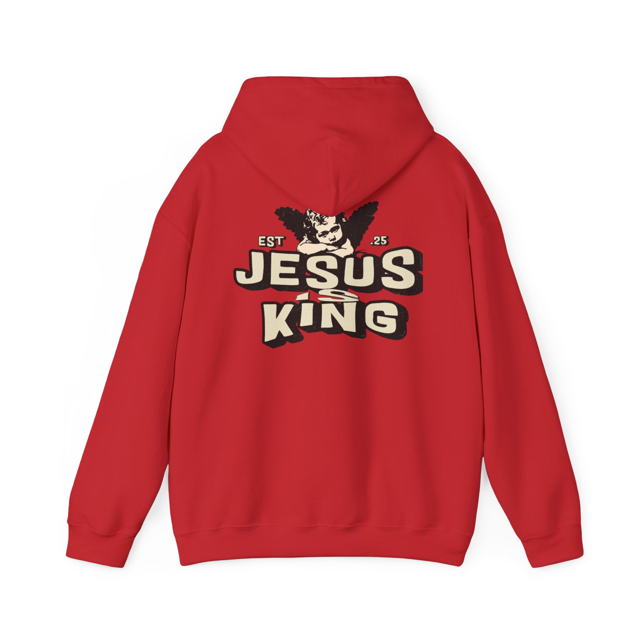 JESUS IS KING Motivational Hooded Sweatshirt