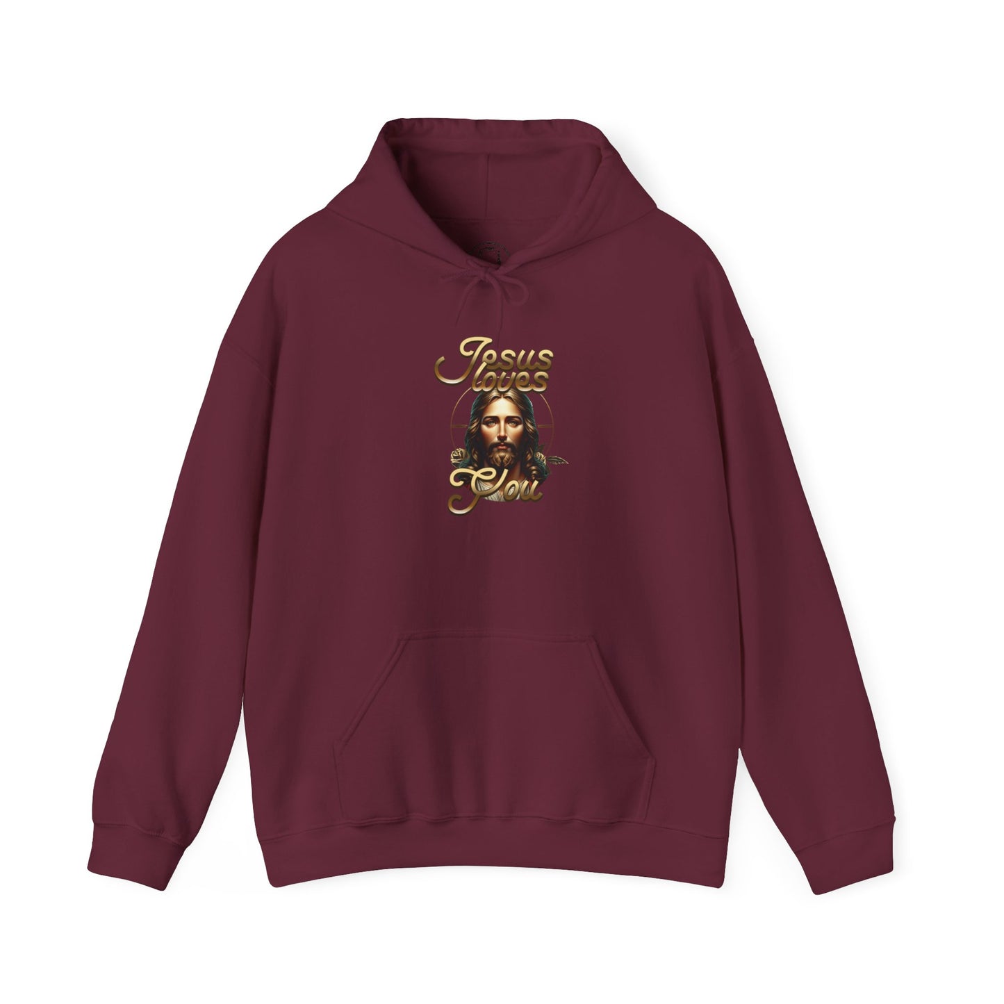 JESUS LOVES YOU Motivational Hooded Sweatshirt