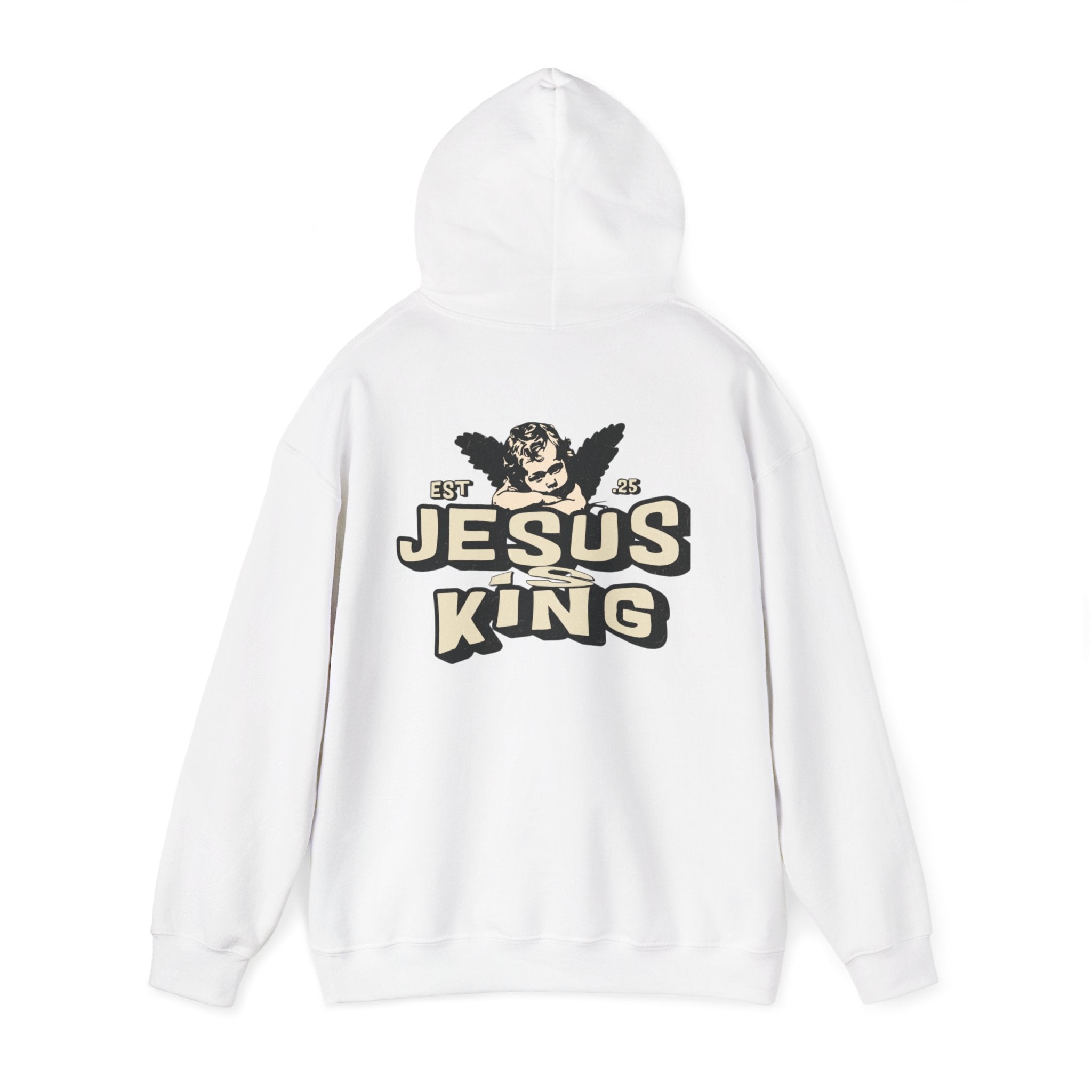 JESUS IS KING Motivational Hooded Sweatshirt