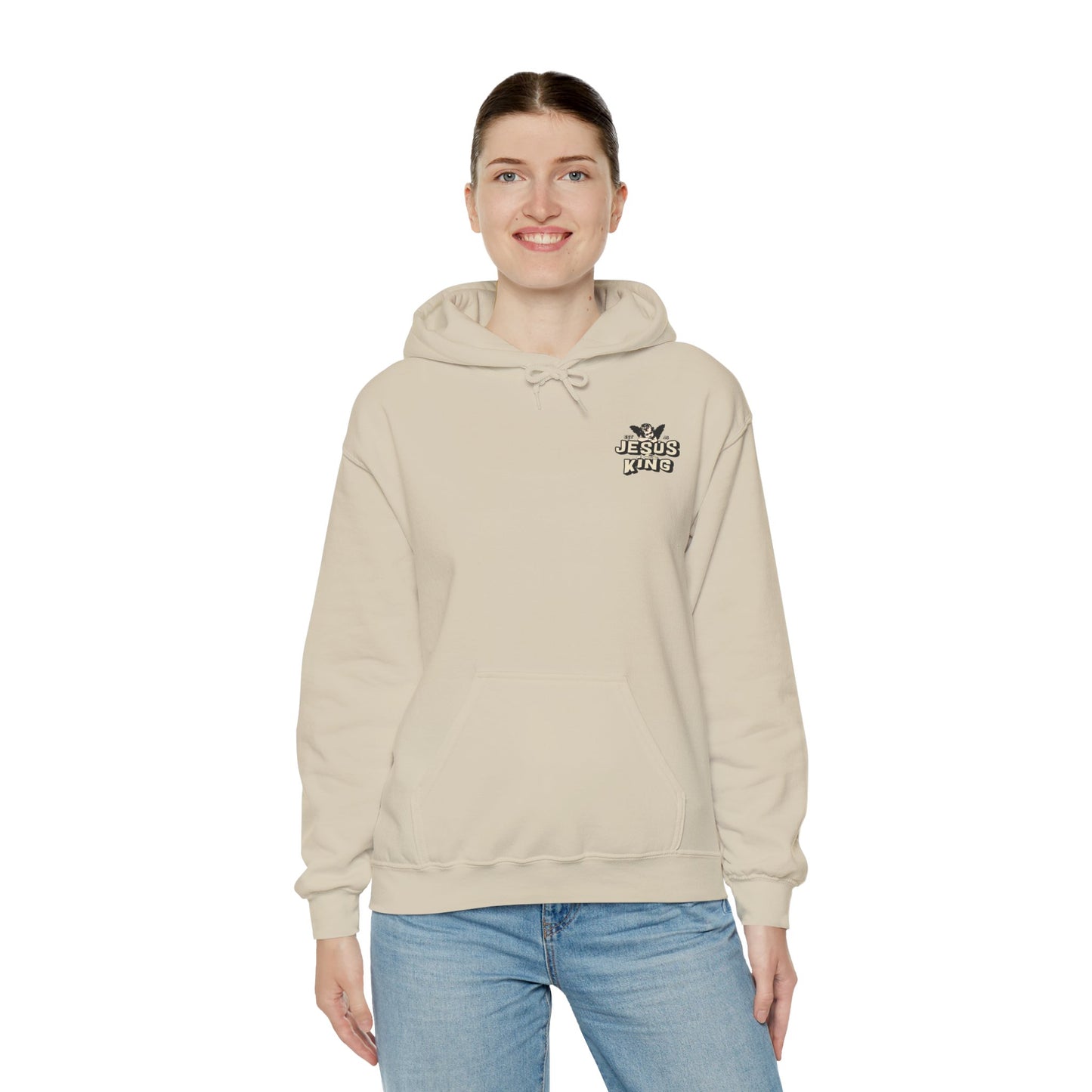 JESUS IS KING Motivational Hooded Sweatshirt