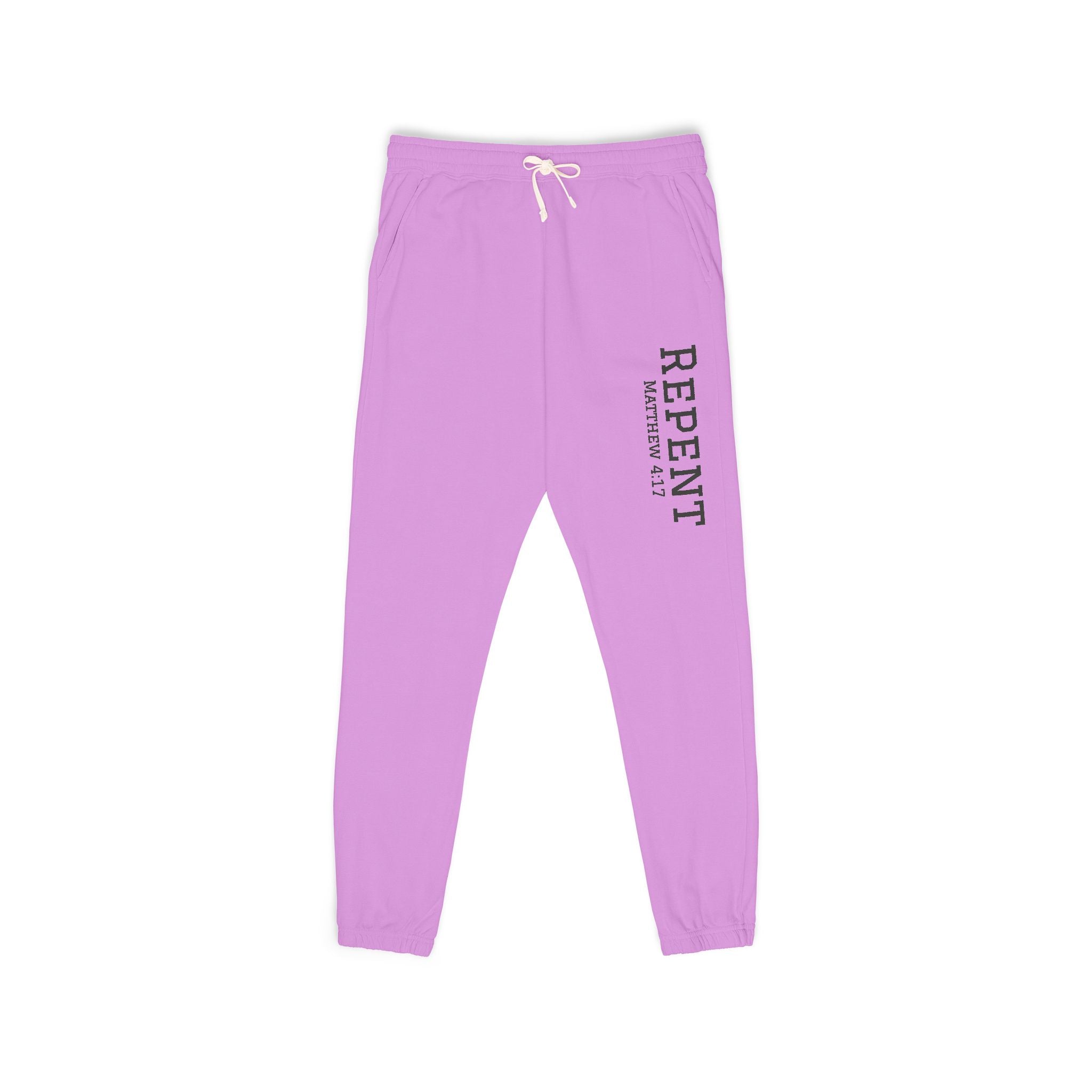 Repent Comfortable Garment-Dyed Fleece Sweatpants Unisex